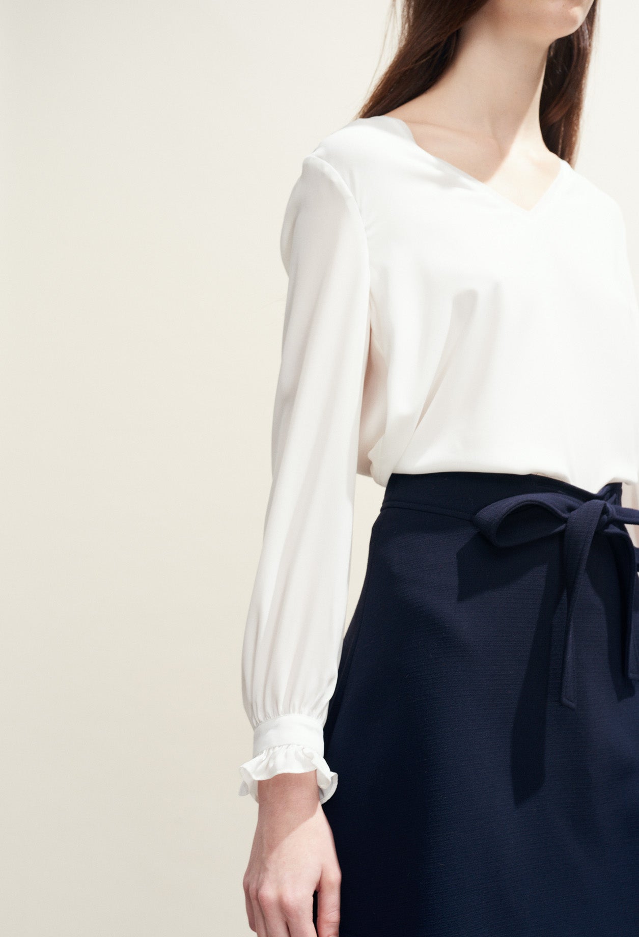 Top fluide col V dos plissé Faume - seconde main