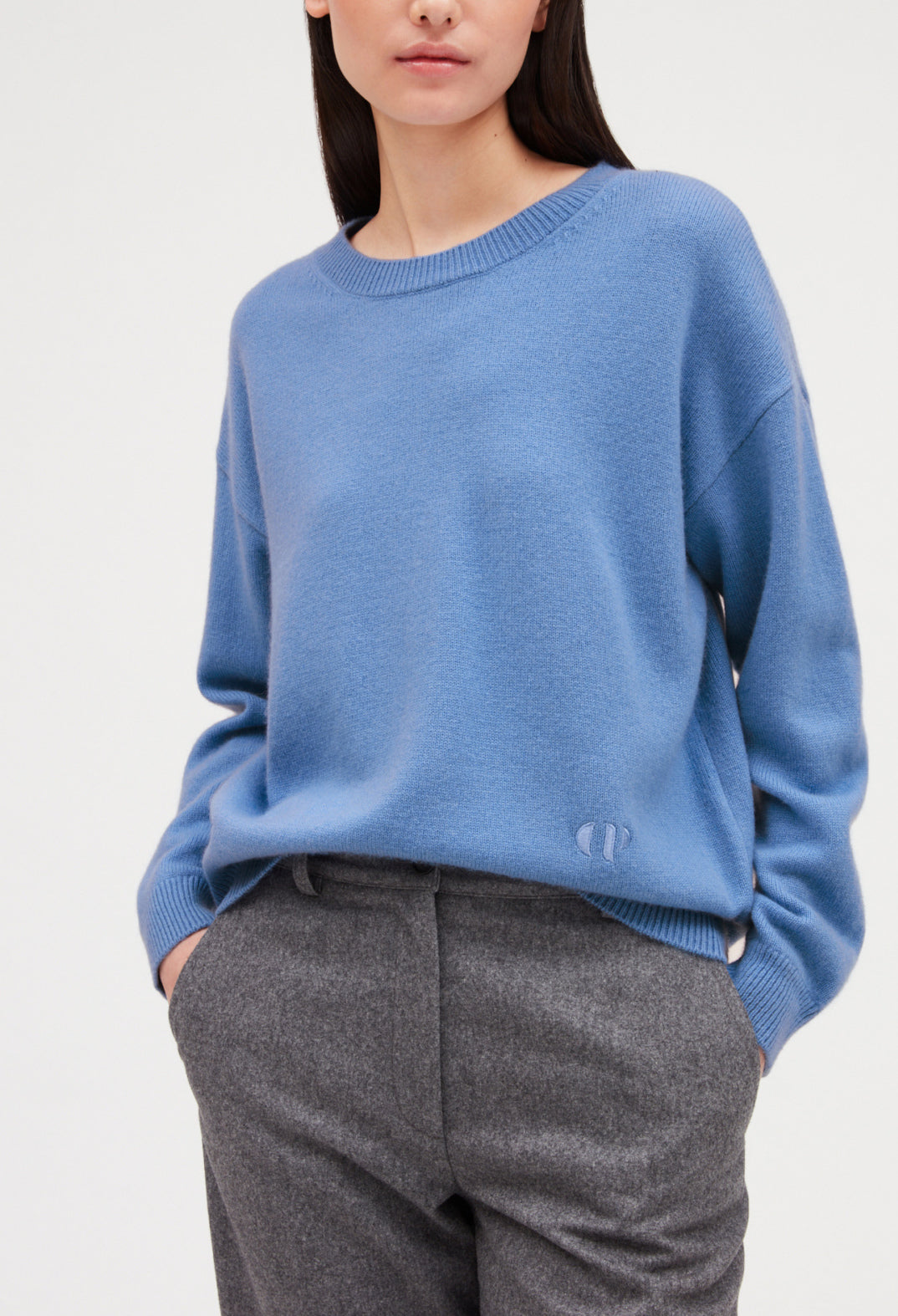 Pull bleu 100% cachemire Faume - seconde main