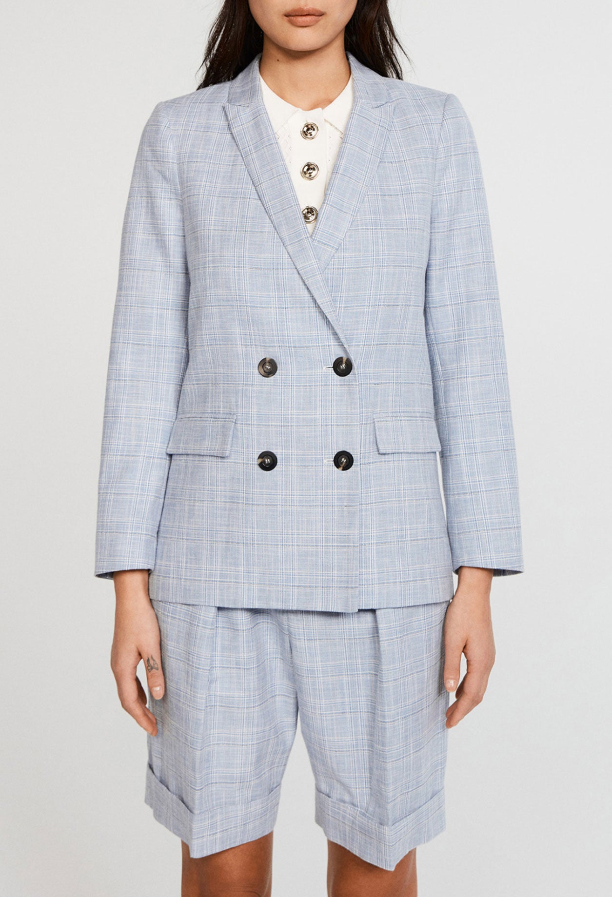 Blazer croisé en coton biologique Faume - seconde main