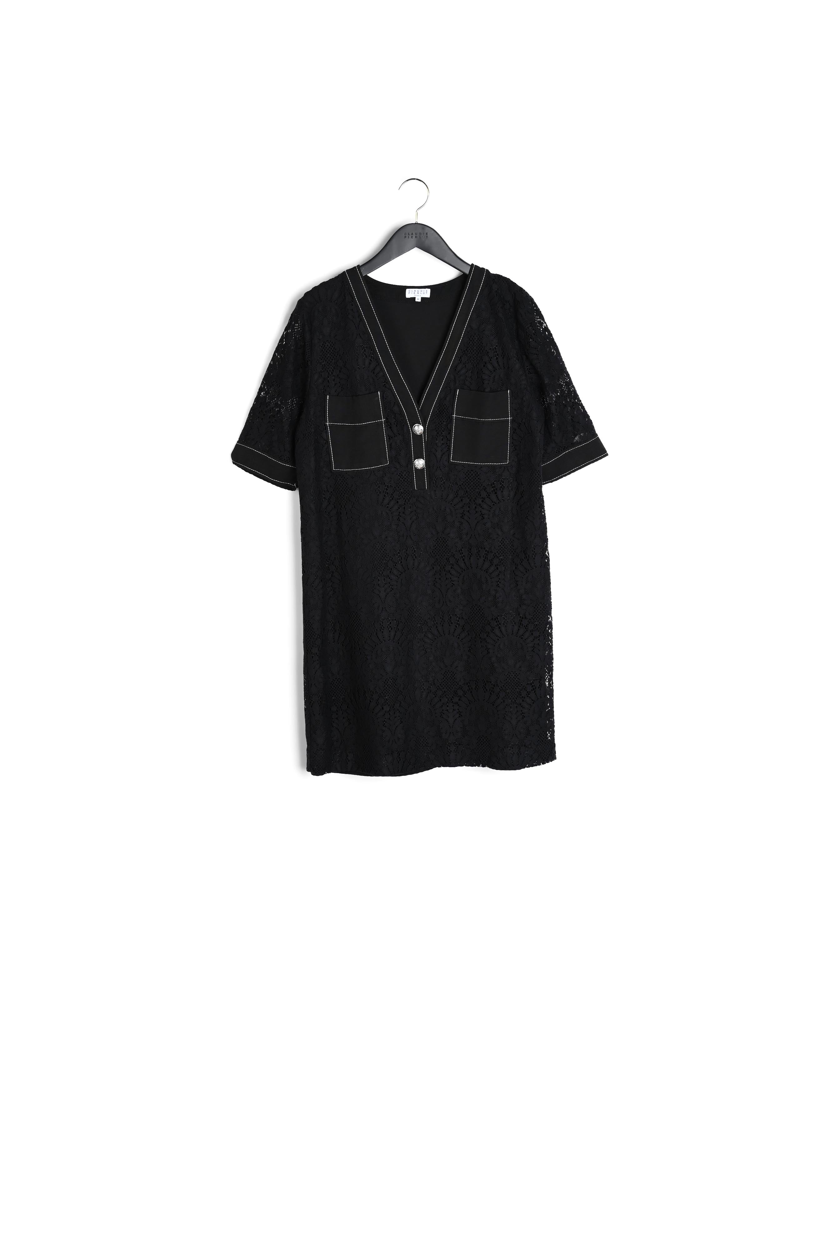 Robe droite bi matière détail poche Faume - seconde main