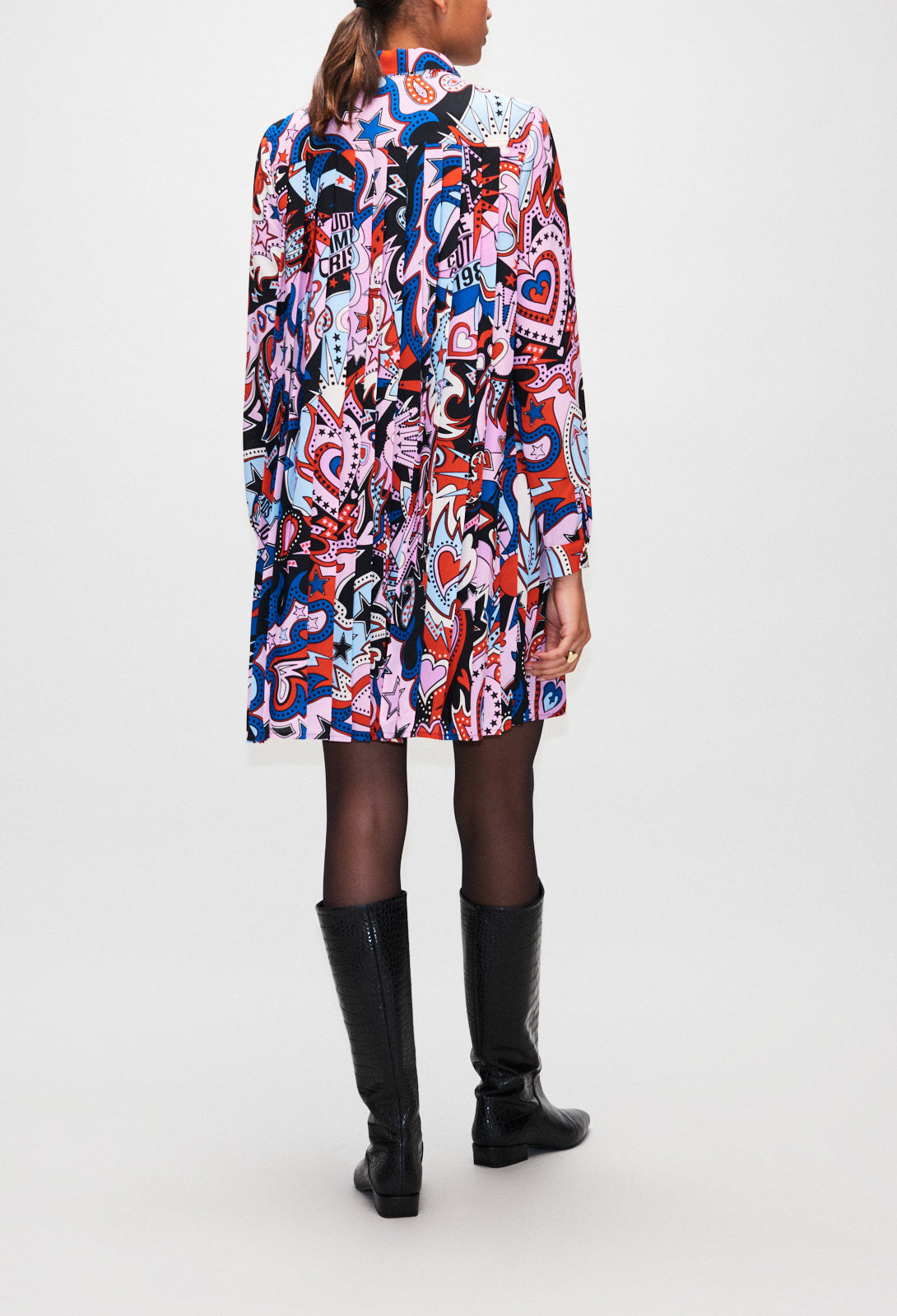 Robe chemise plissée imprimée foulard Faume - seconde main