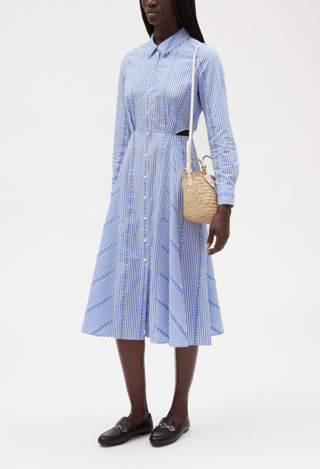 Robe chemise midi bleu ciel Faume - seconde main