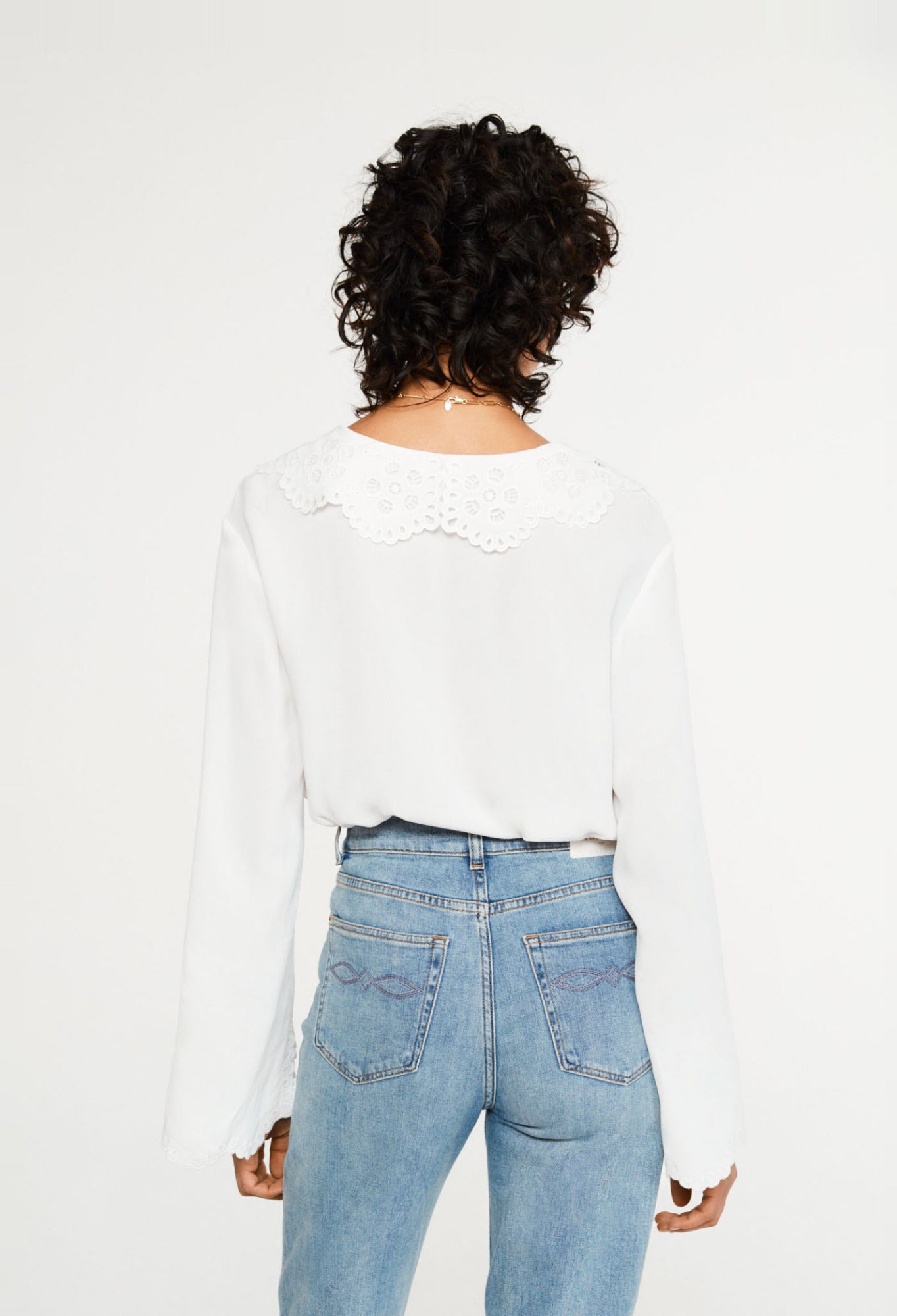 Chemise à col brodé Faume - seconde main