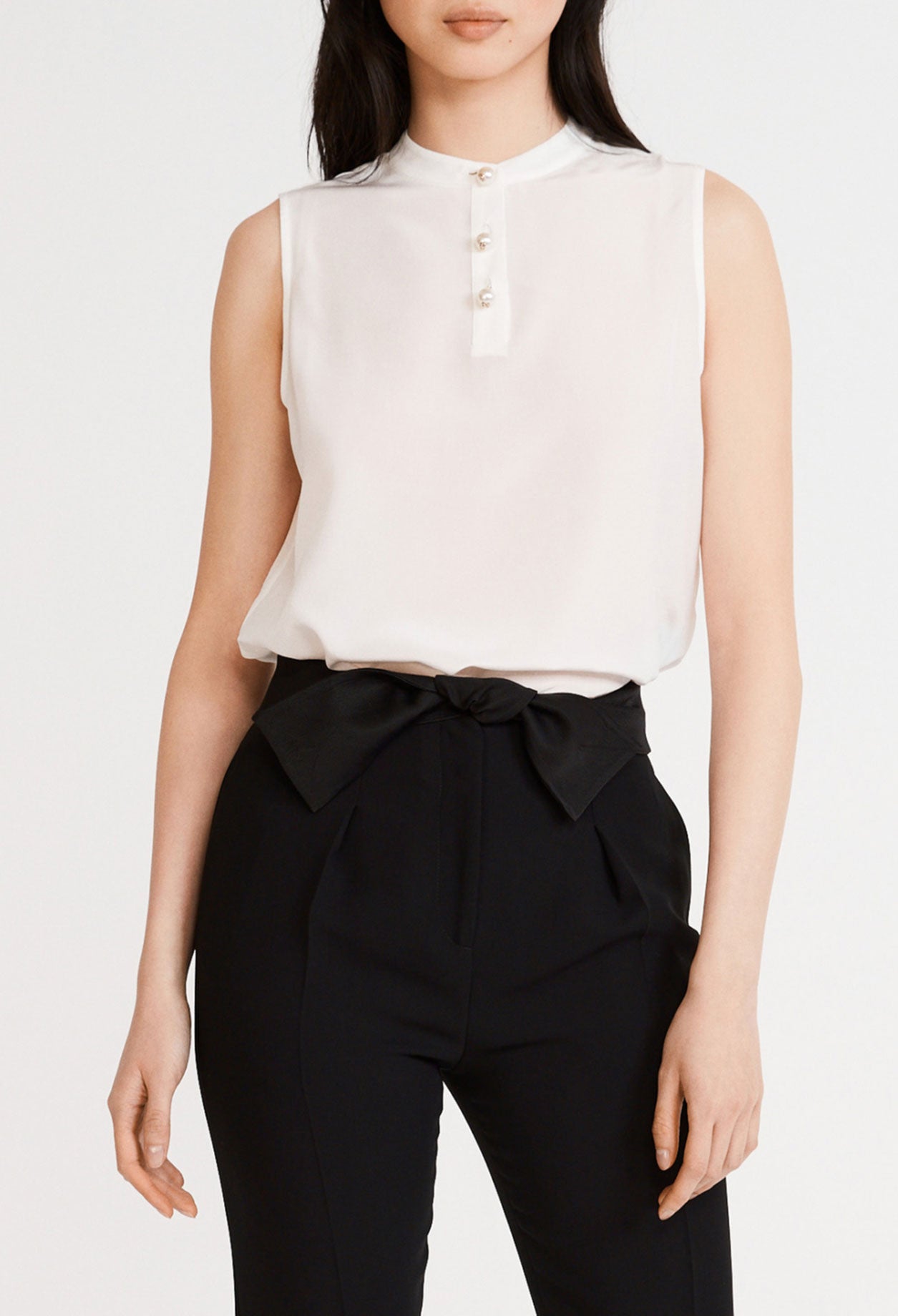 Top sans manchs à col boutonné Faume - seconde main