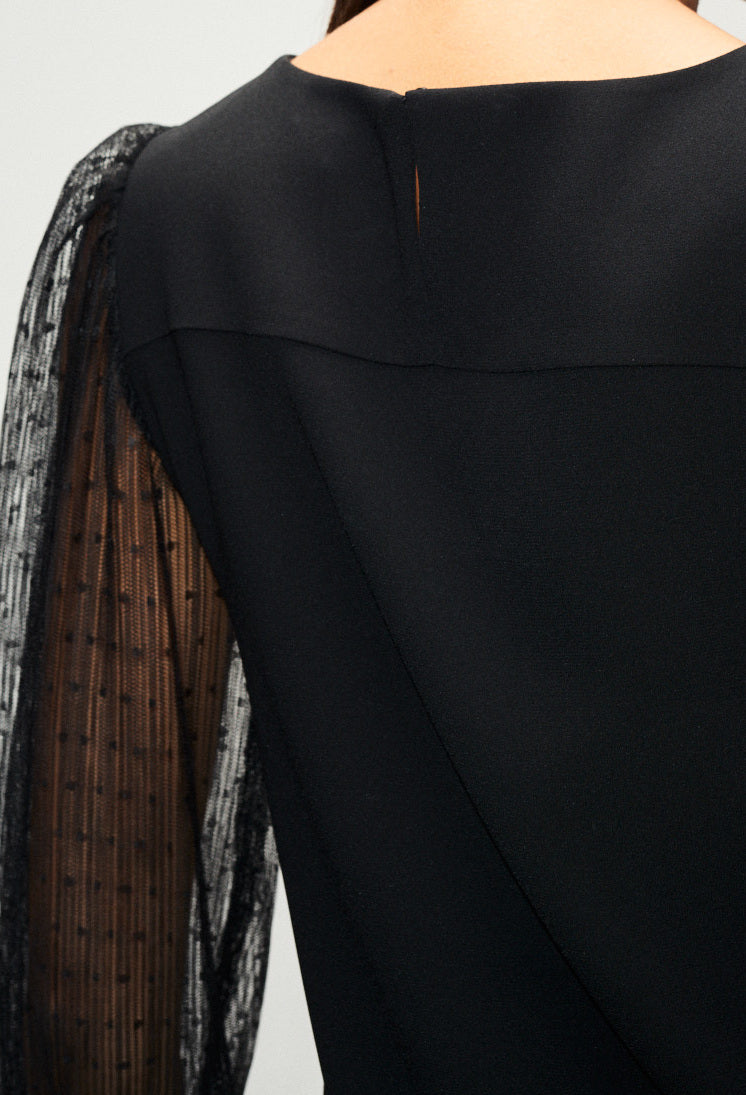 Rob détails manchs plumtis Faume - seconde main