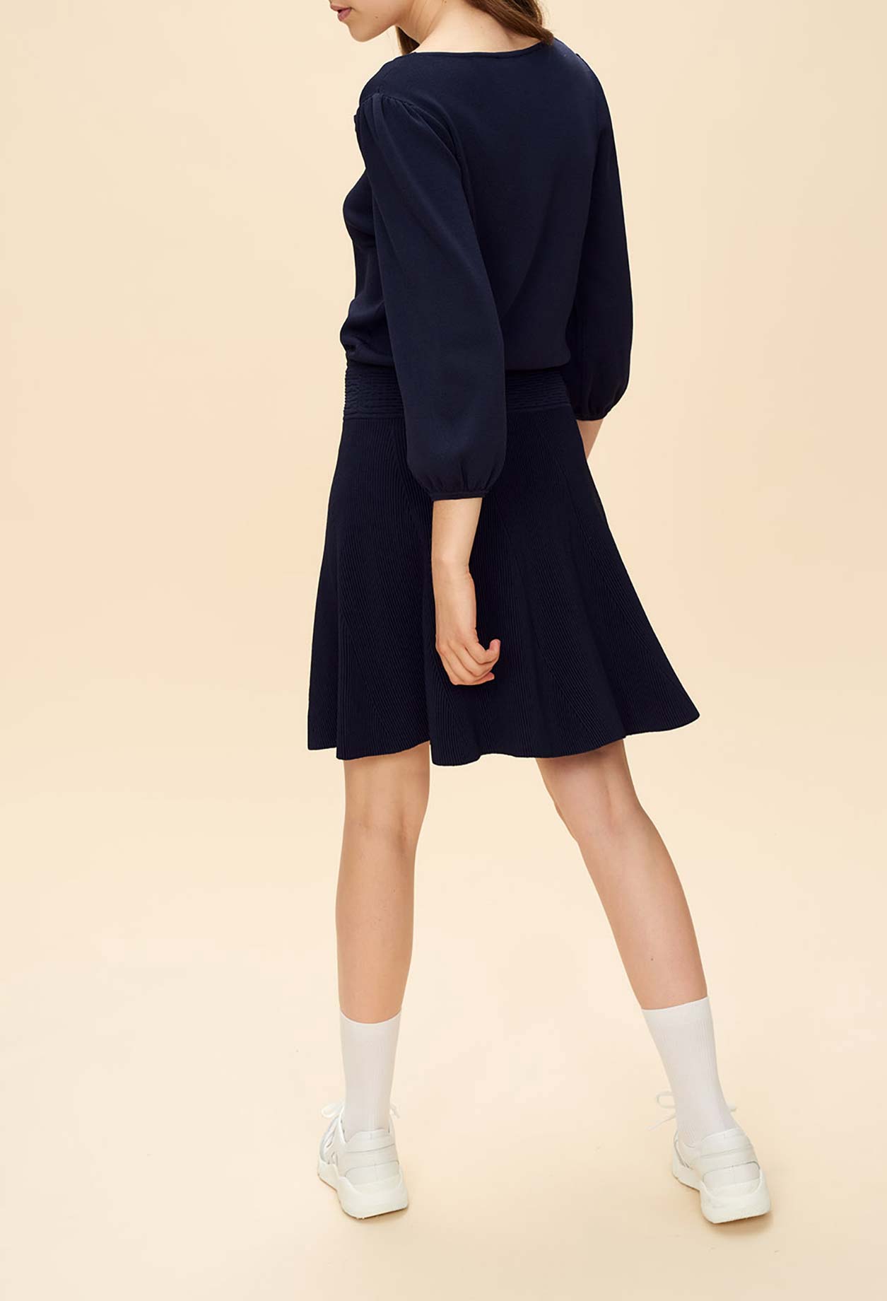 Robe maille ceinture nœud Faume - seconde main