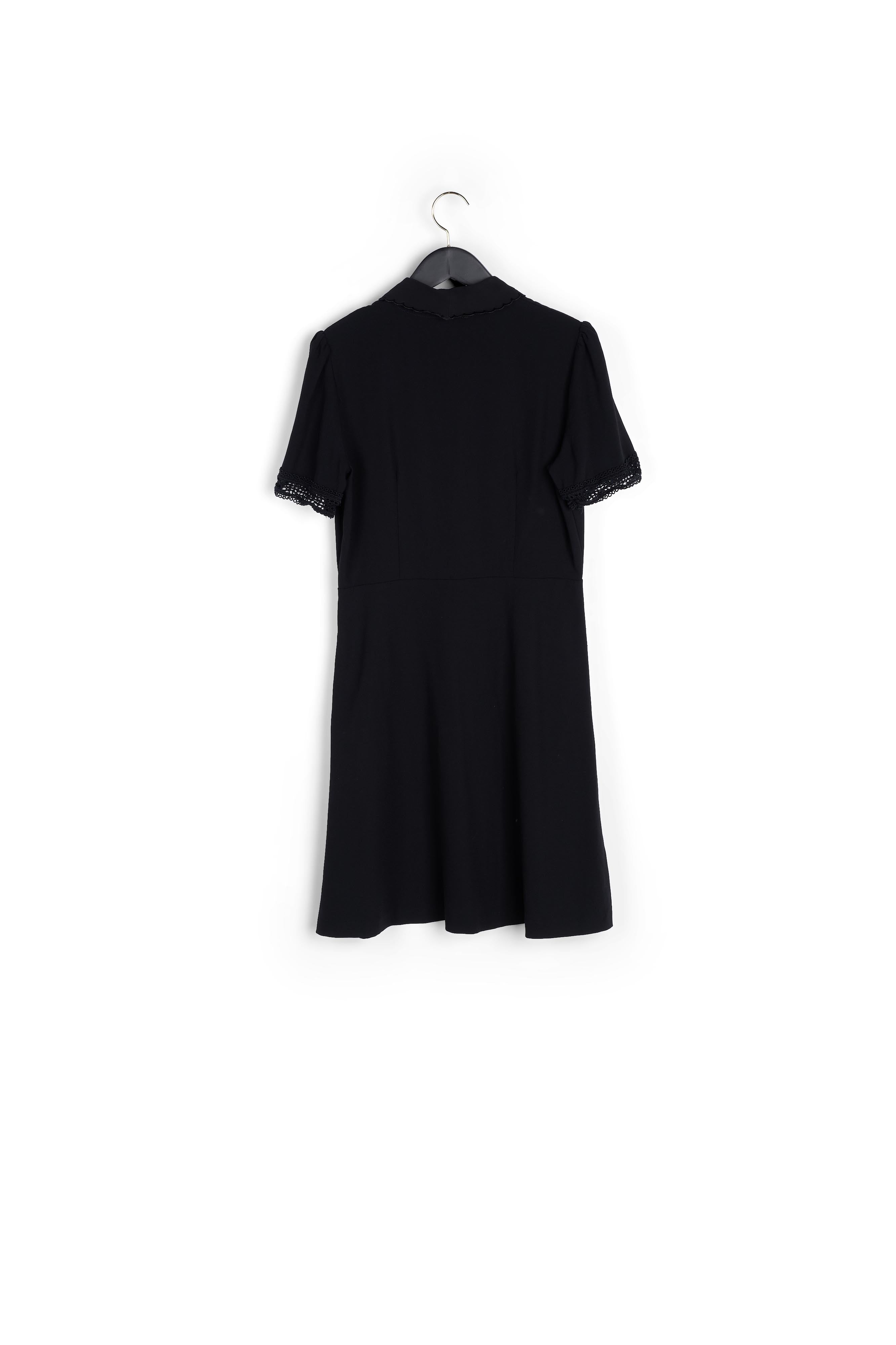 Robe cintr?�e col chemise brod?�