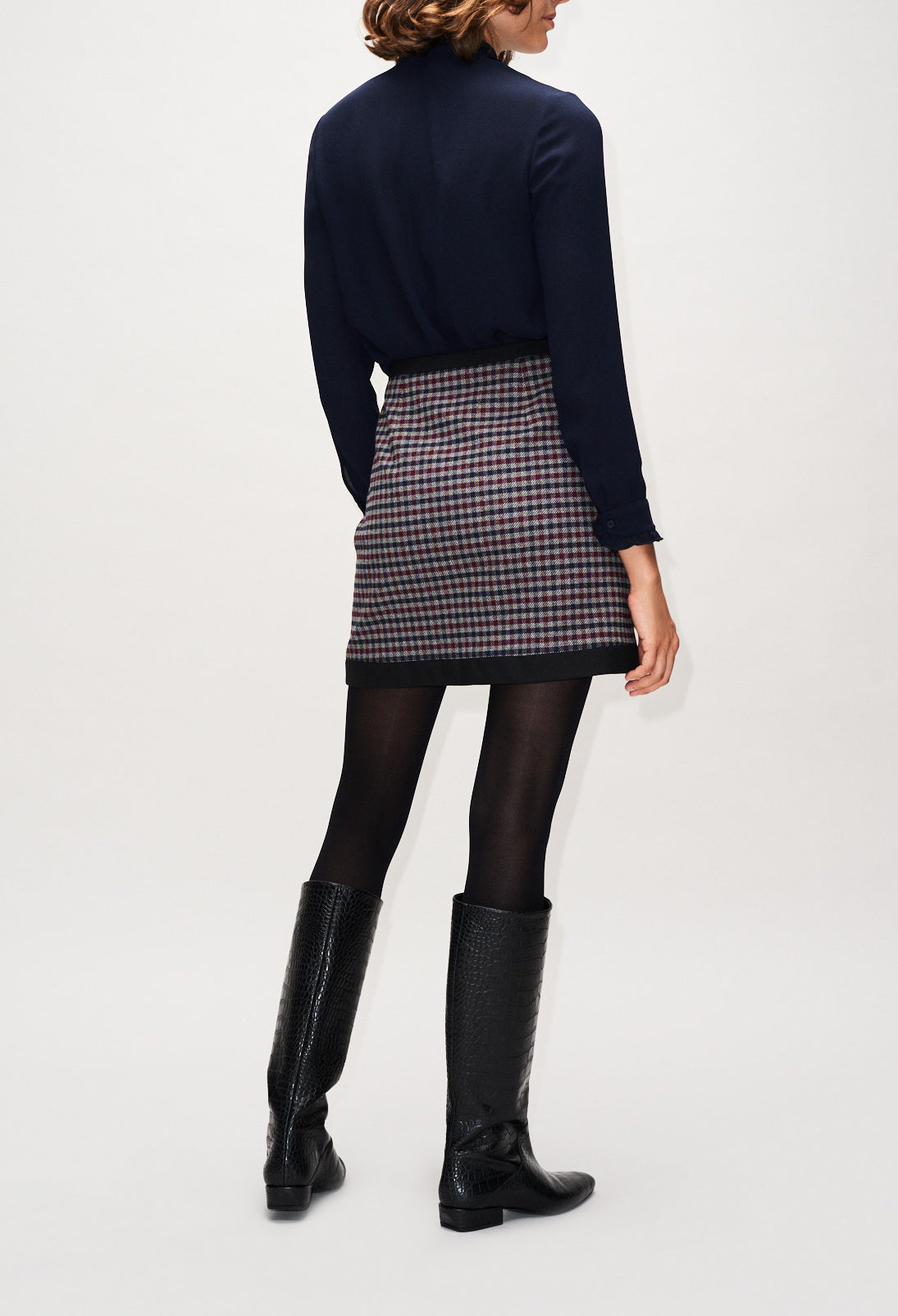 Jupe courte à carreaux vichy Faume - seconde main