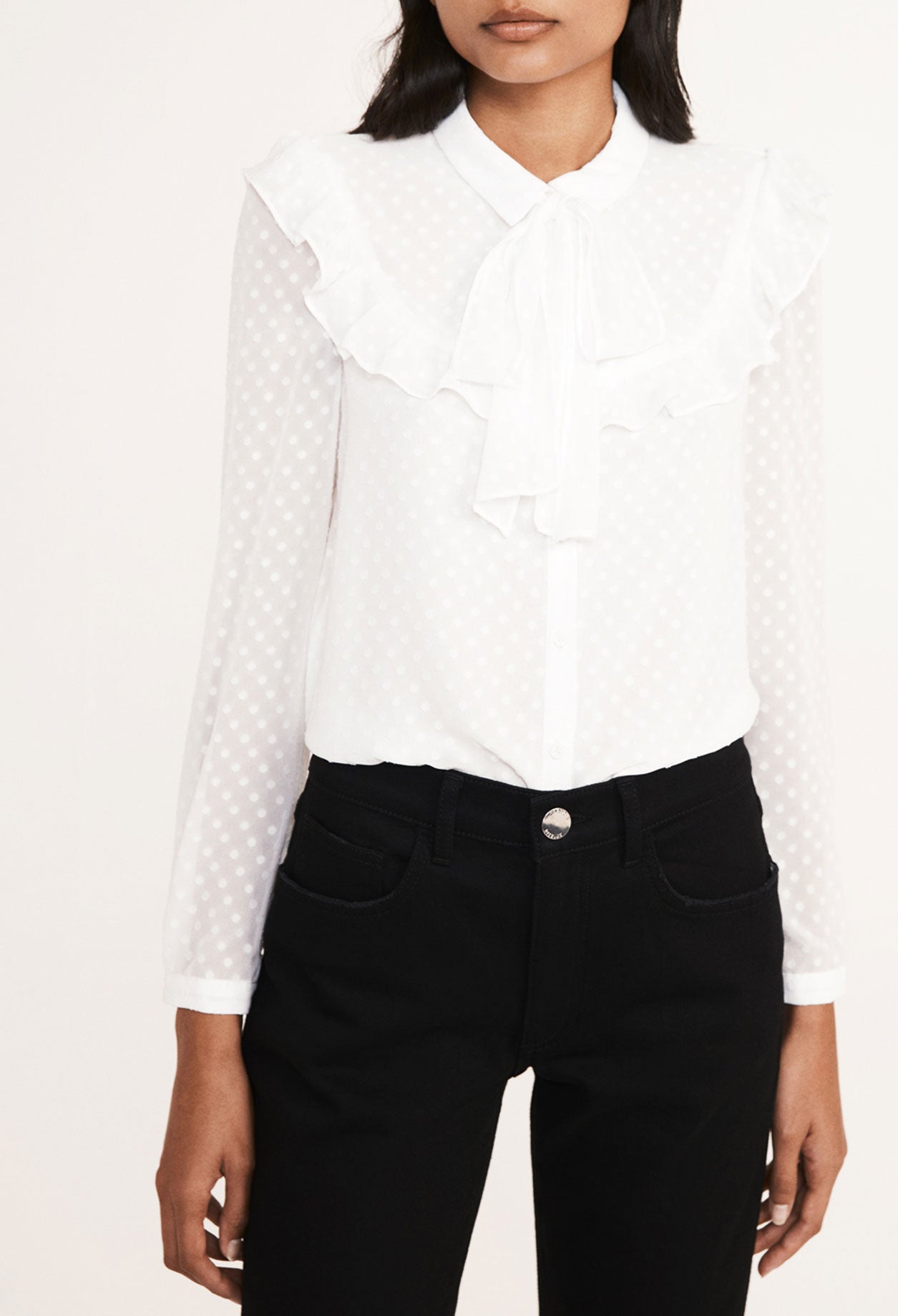 Chemise à lavallière Faume - seconde main