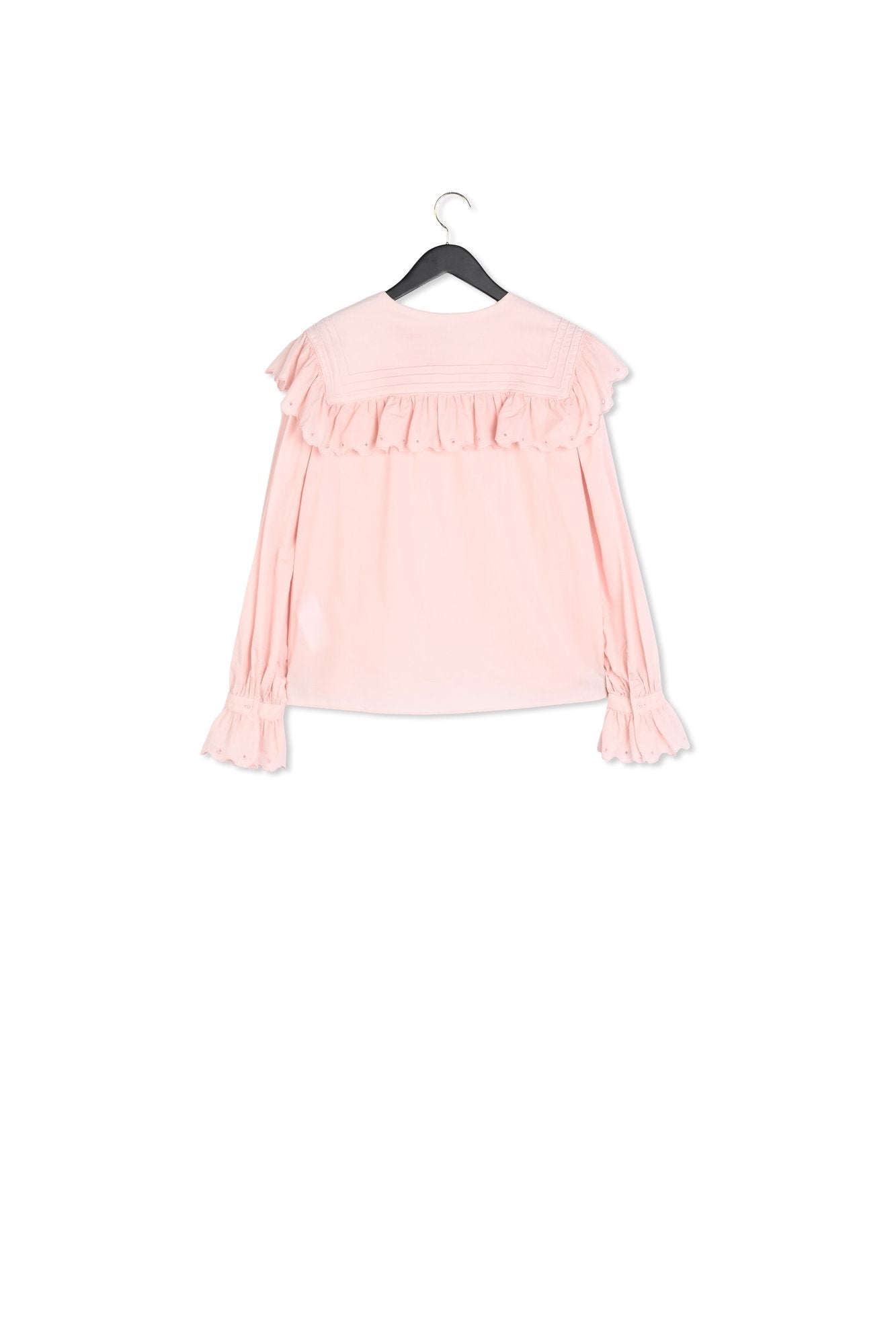 Blouse coton brodé rose Faume - seconde main