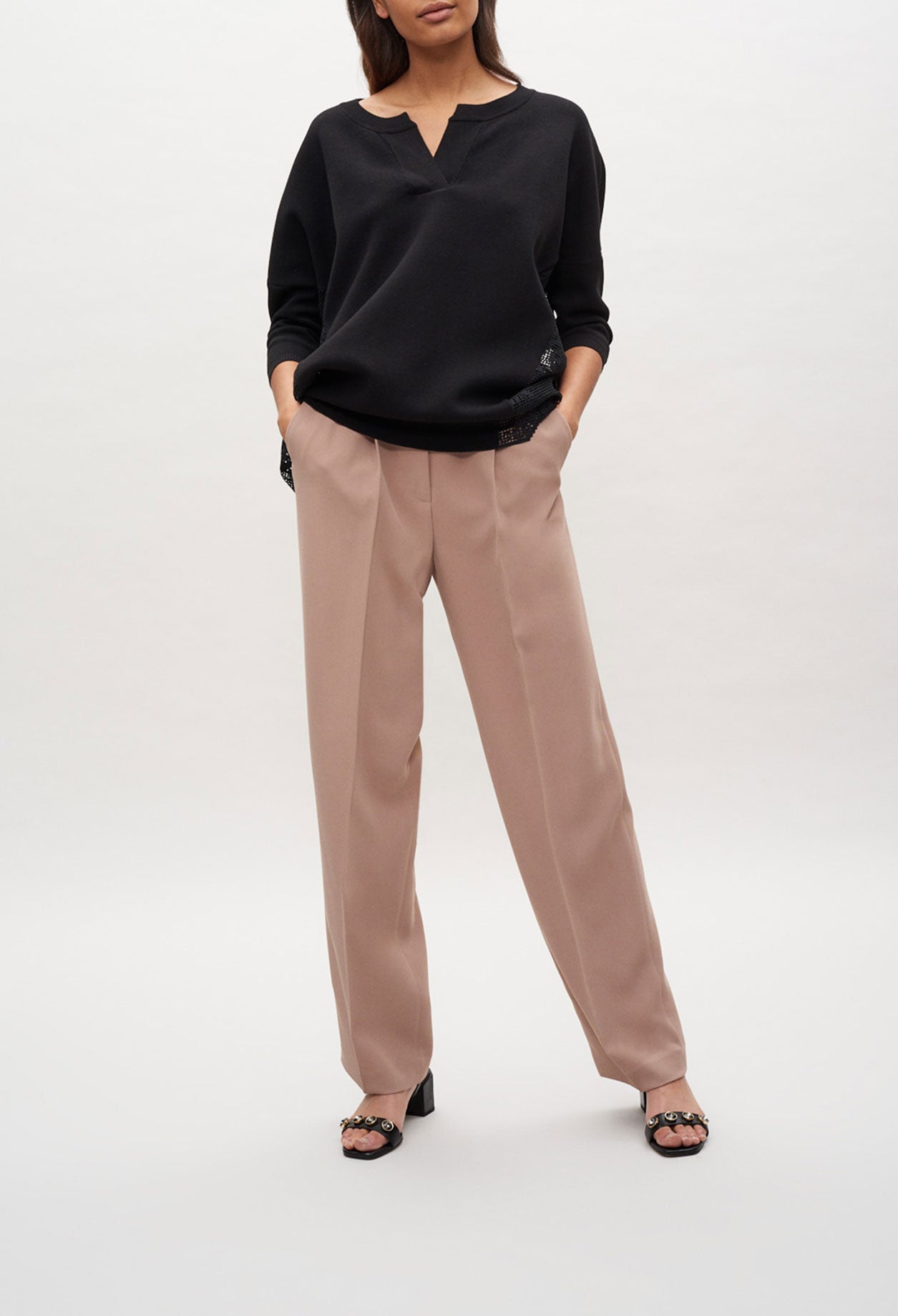 Pull à incrustations de dentelle Faume - seconde main