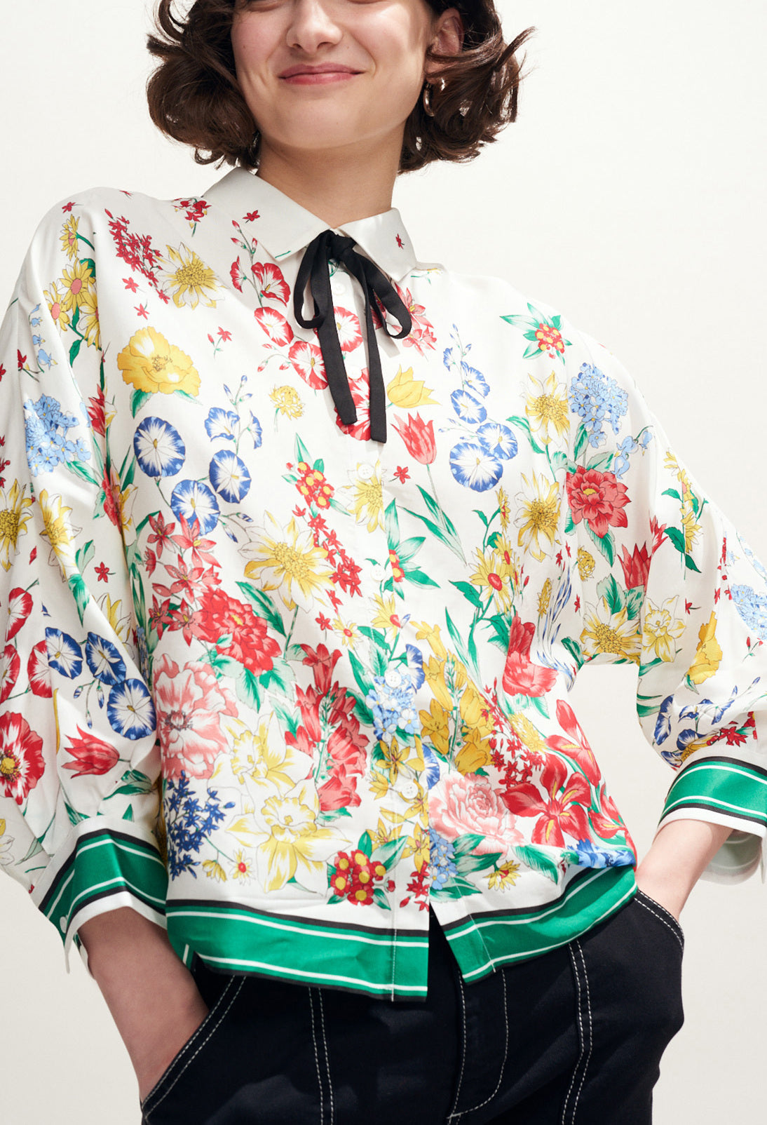 Chemisier fluide imprimé fleuri Faume - seconde main