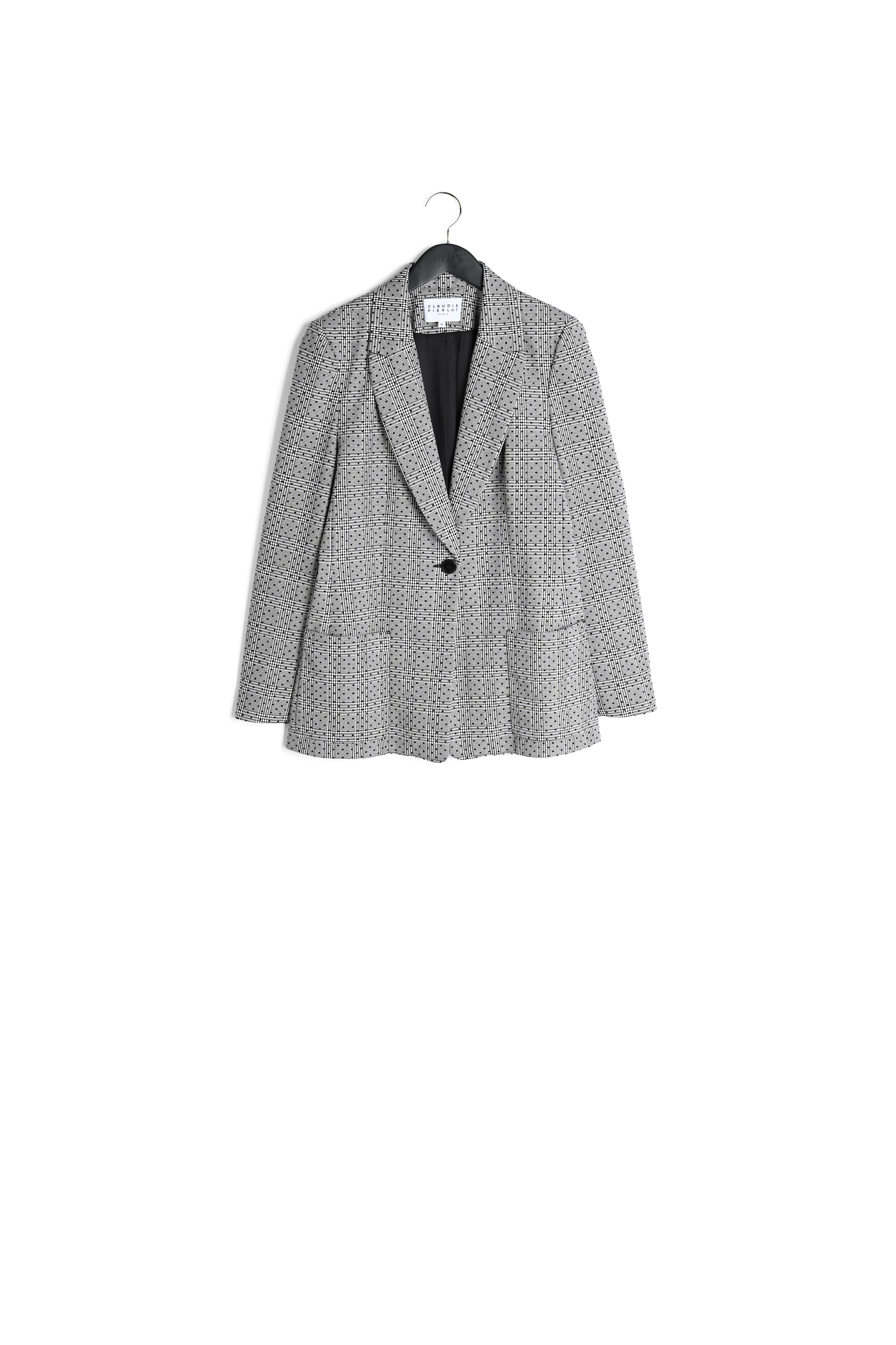 Veste tailleur à pois floqués Faume - seconde main