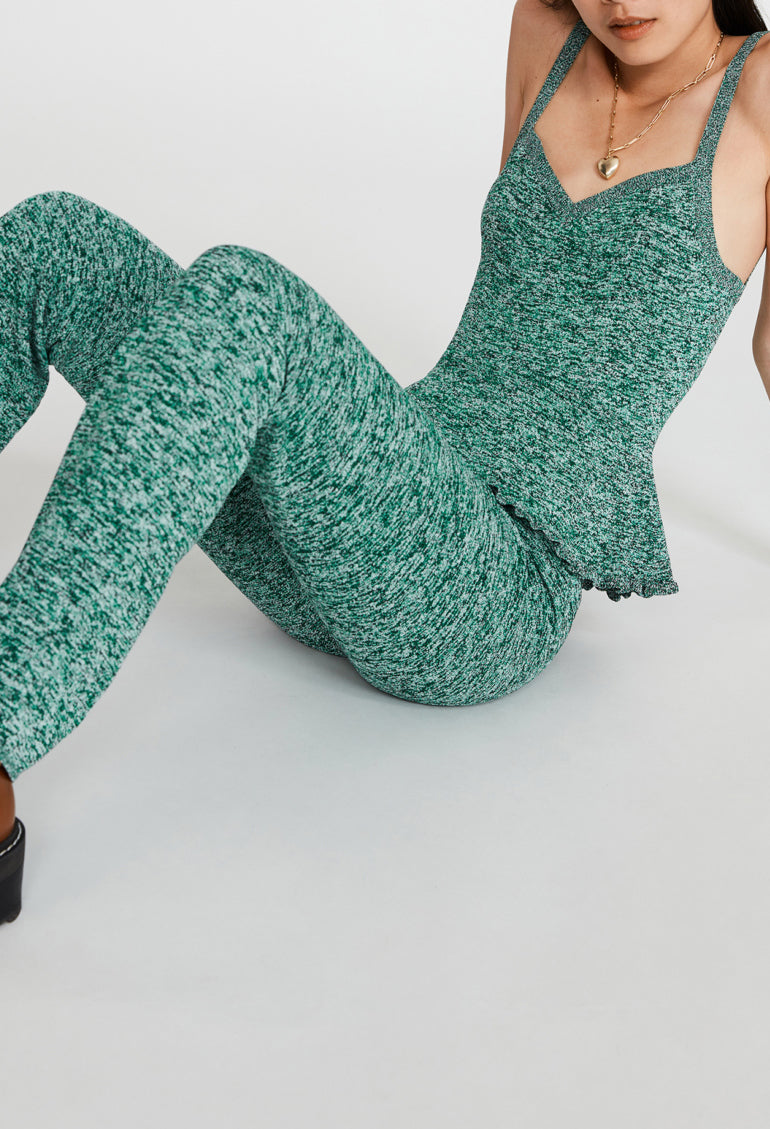 Pantalon maille effet chinée Faume - seconde main