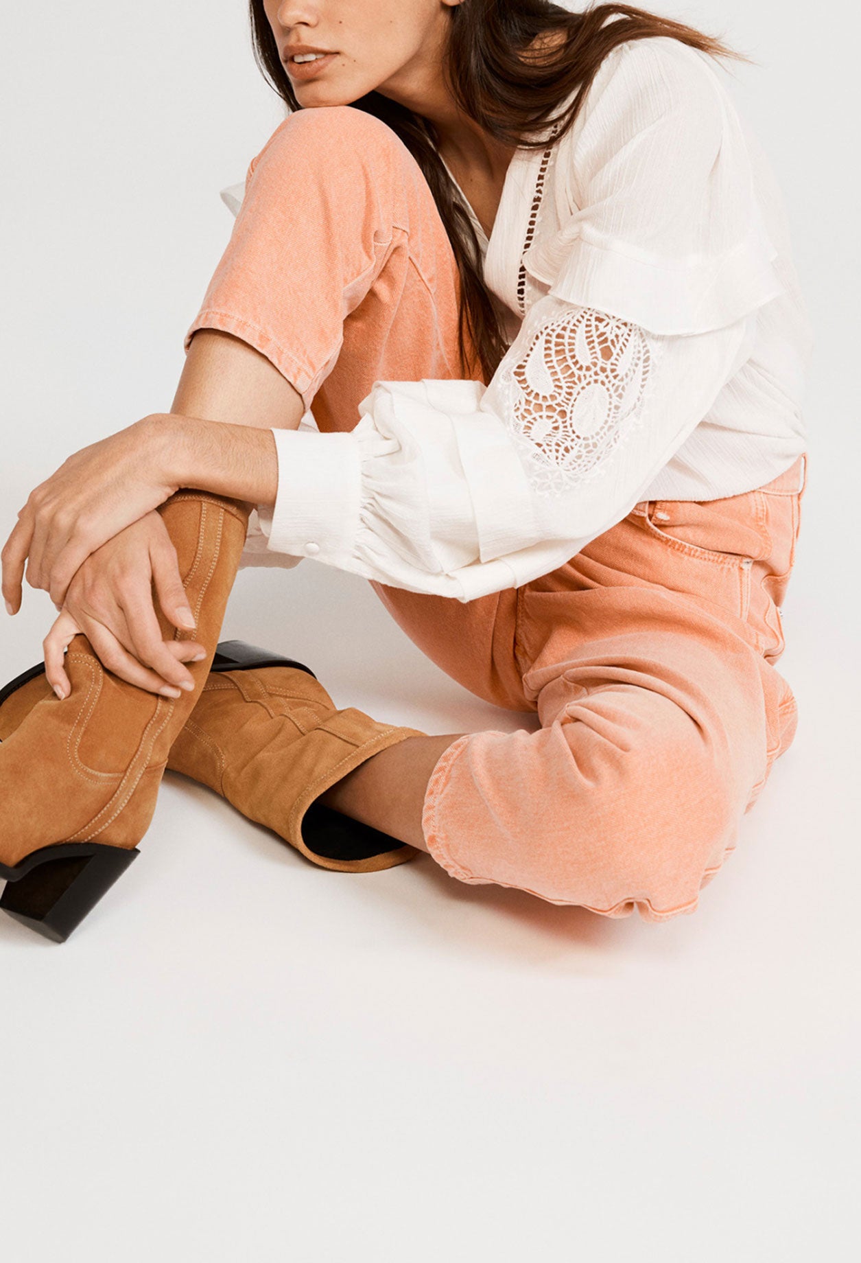 Blouse à manches bouffantes en coton bio Faume - seconde main