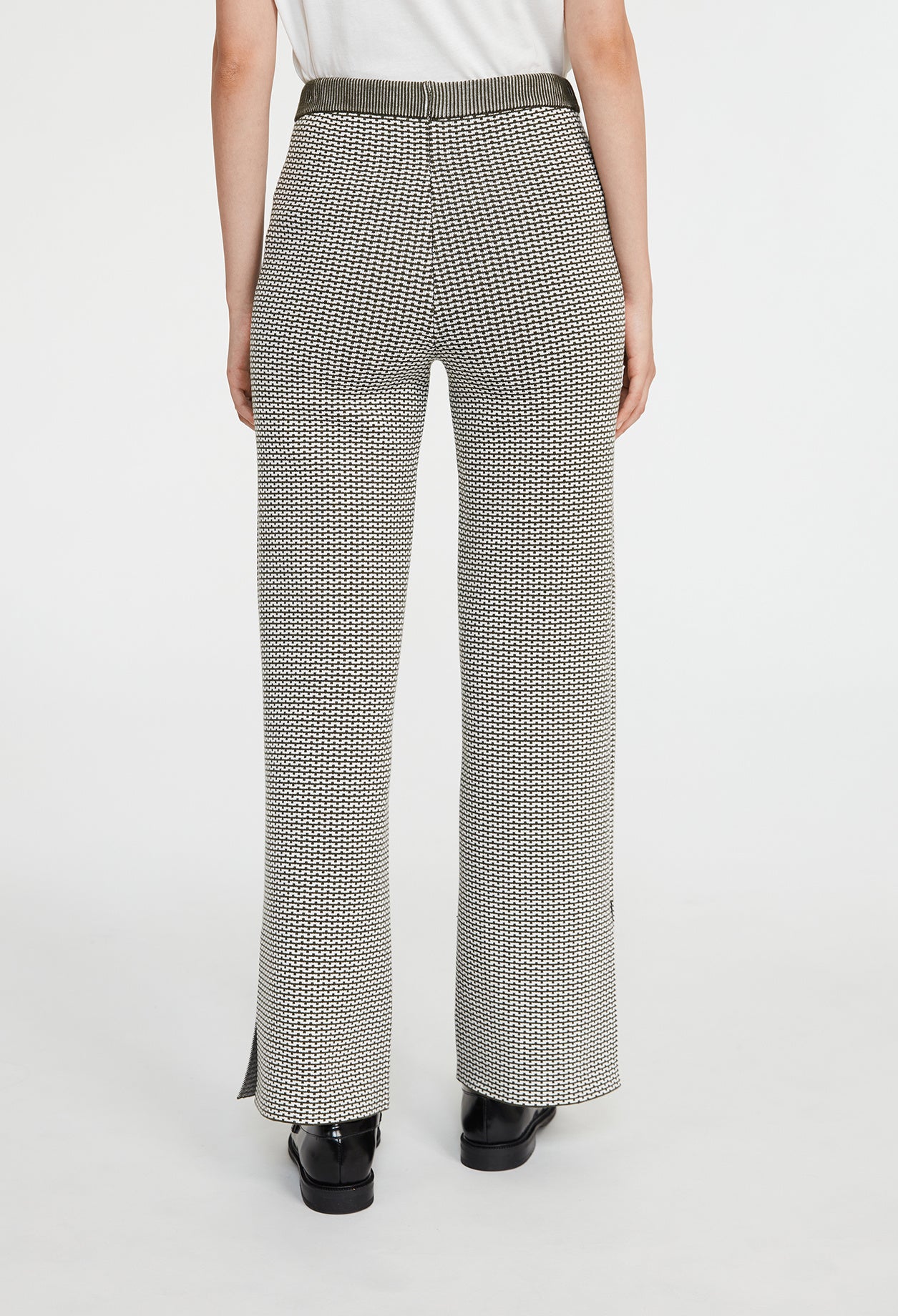 Pantalon bicolore maille à motifs Faume - seconde main