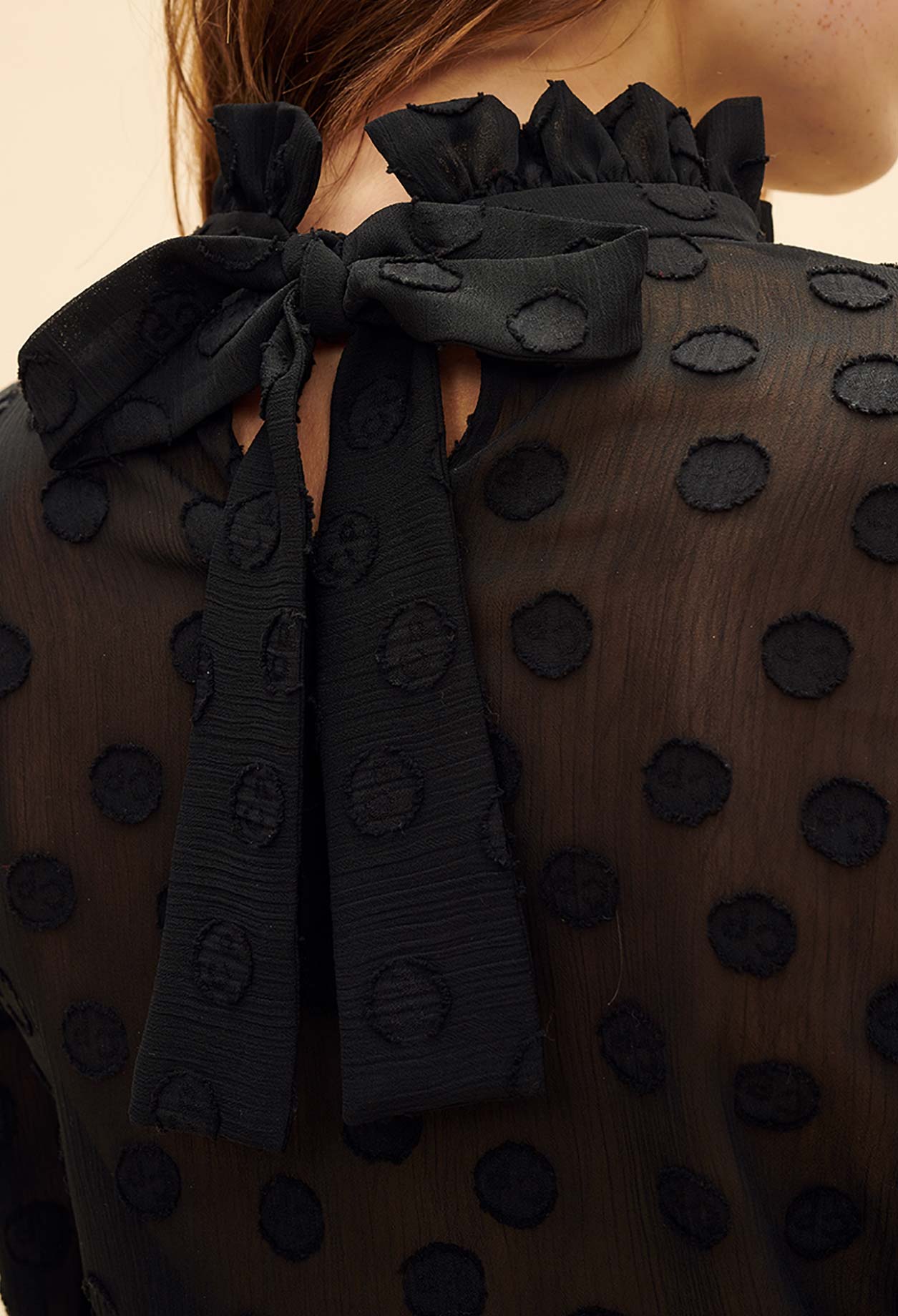 Top plumetis col victorien Faume - seconde main