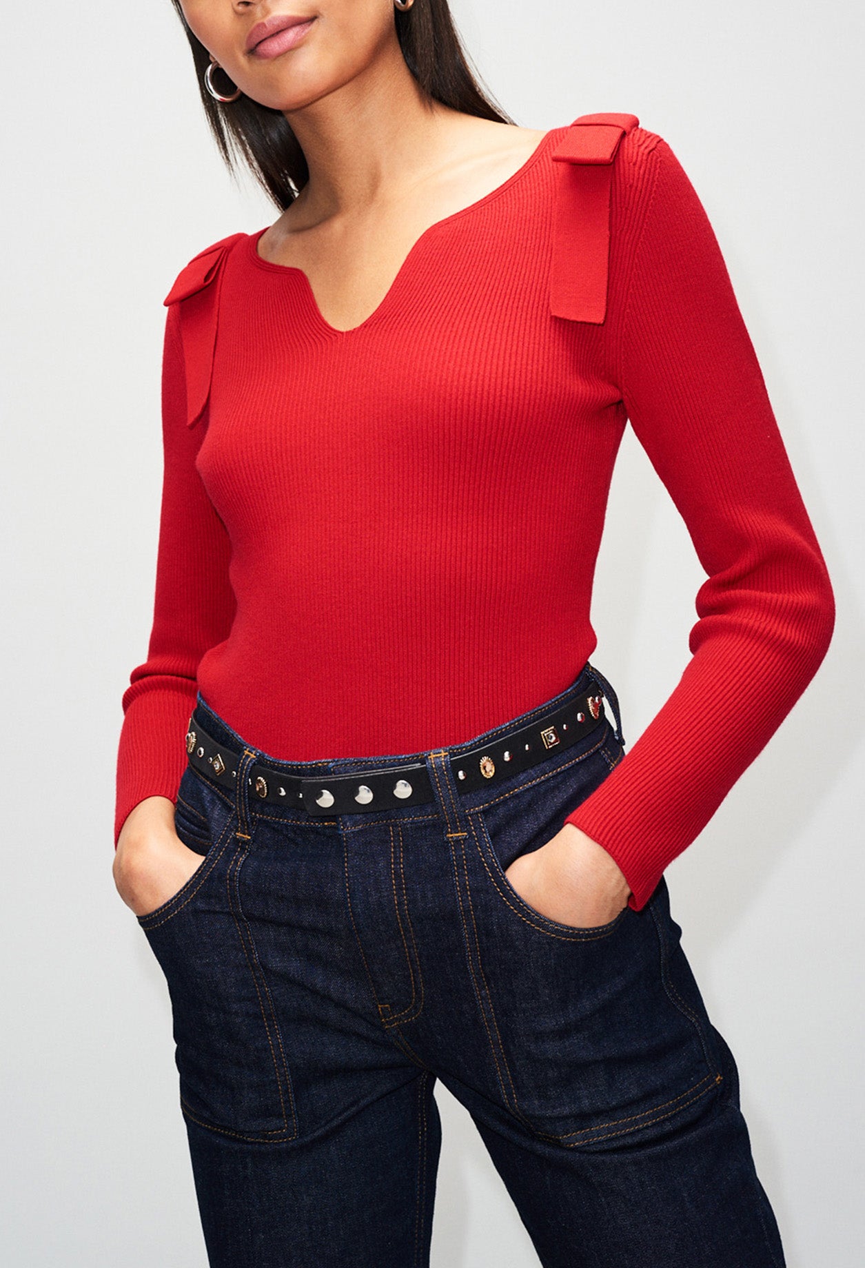 Pull ajusté à détails épaules Faume - seconde main