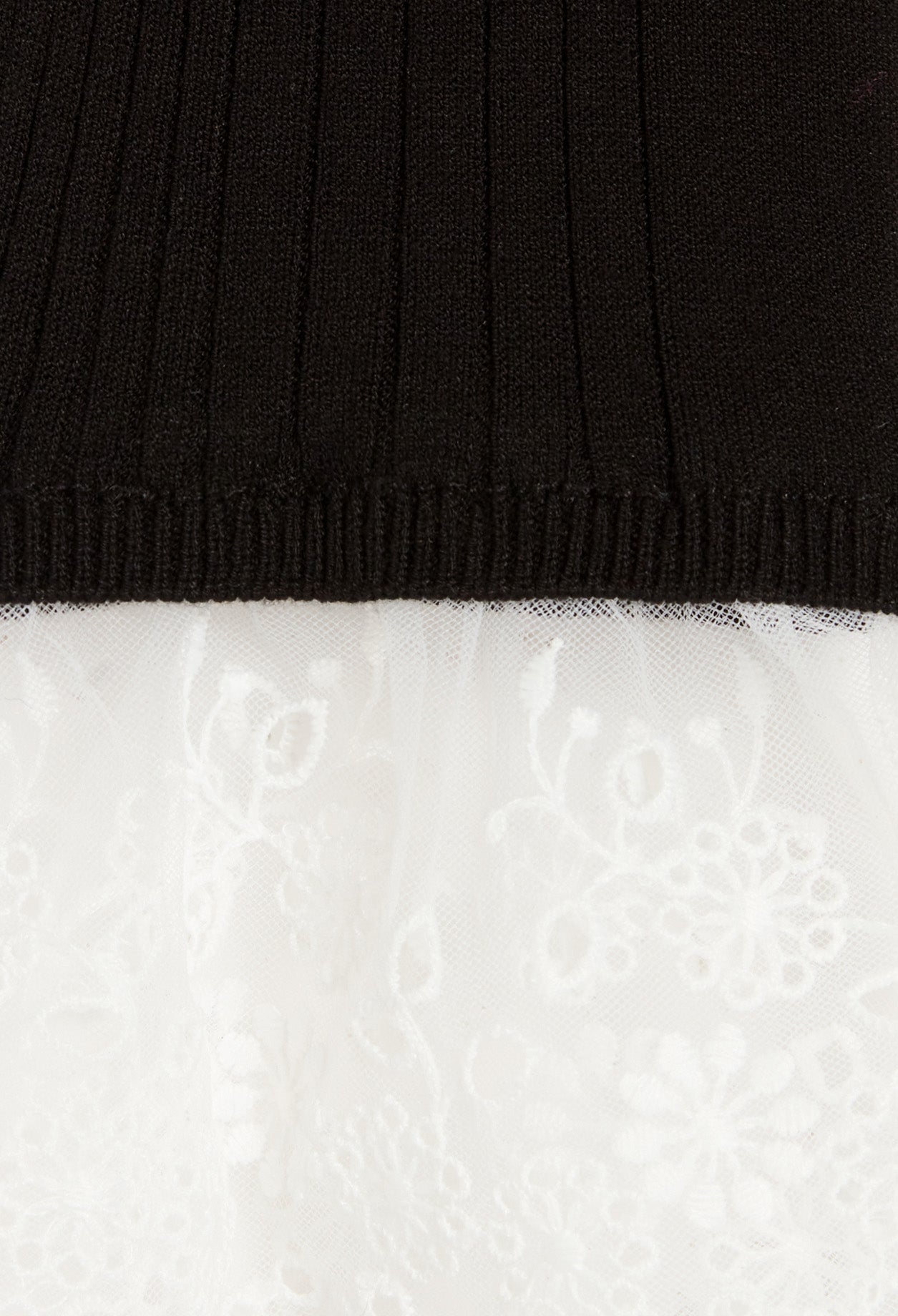 Pull noir maille détail dentelle Faume - seconde main