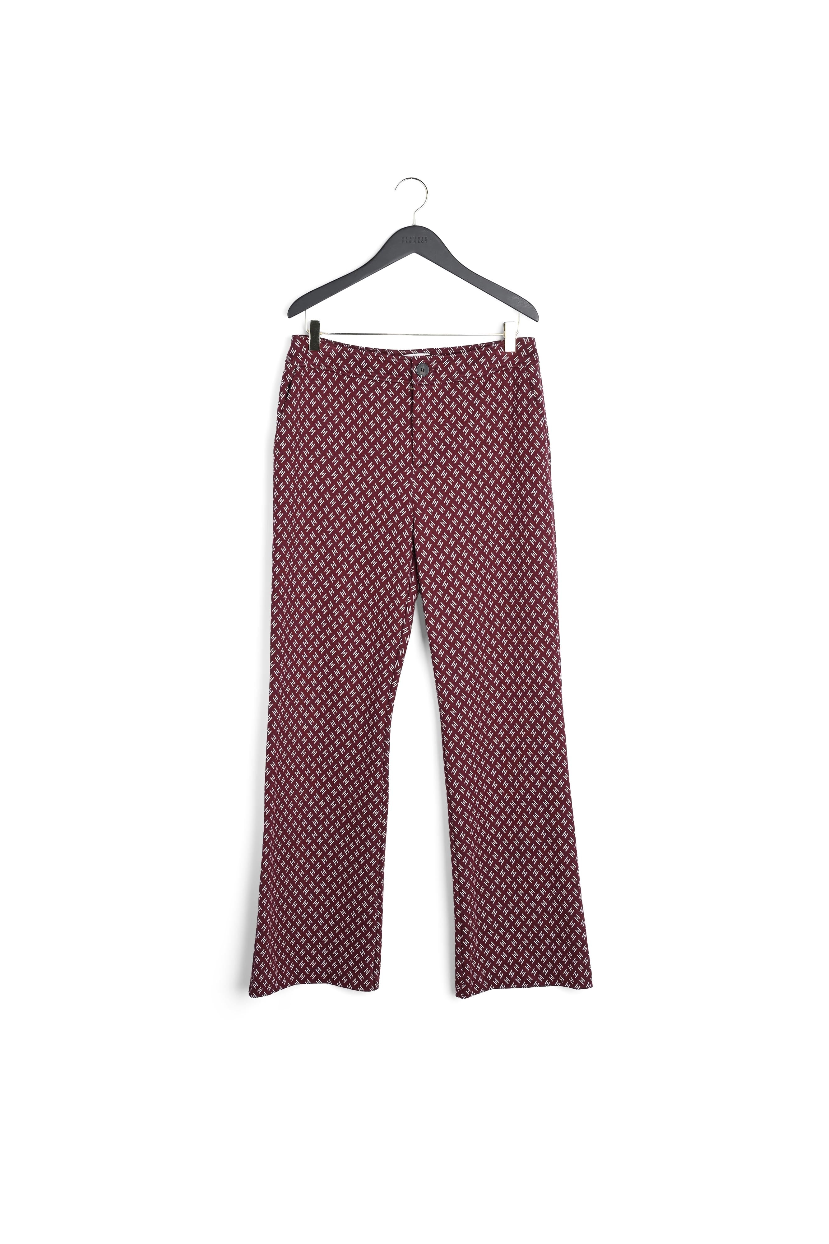 Pantalon bicolore taille haute imprimé Faume - seconde main