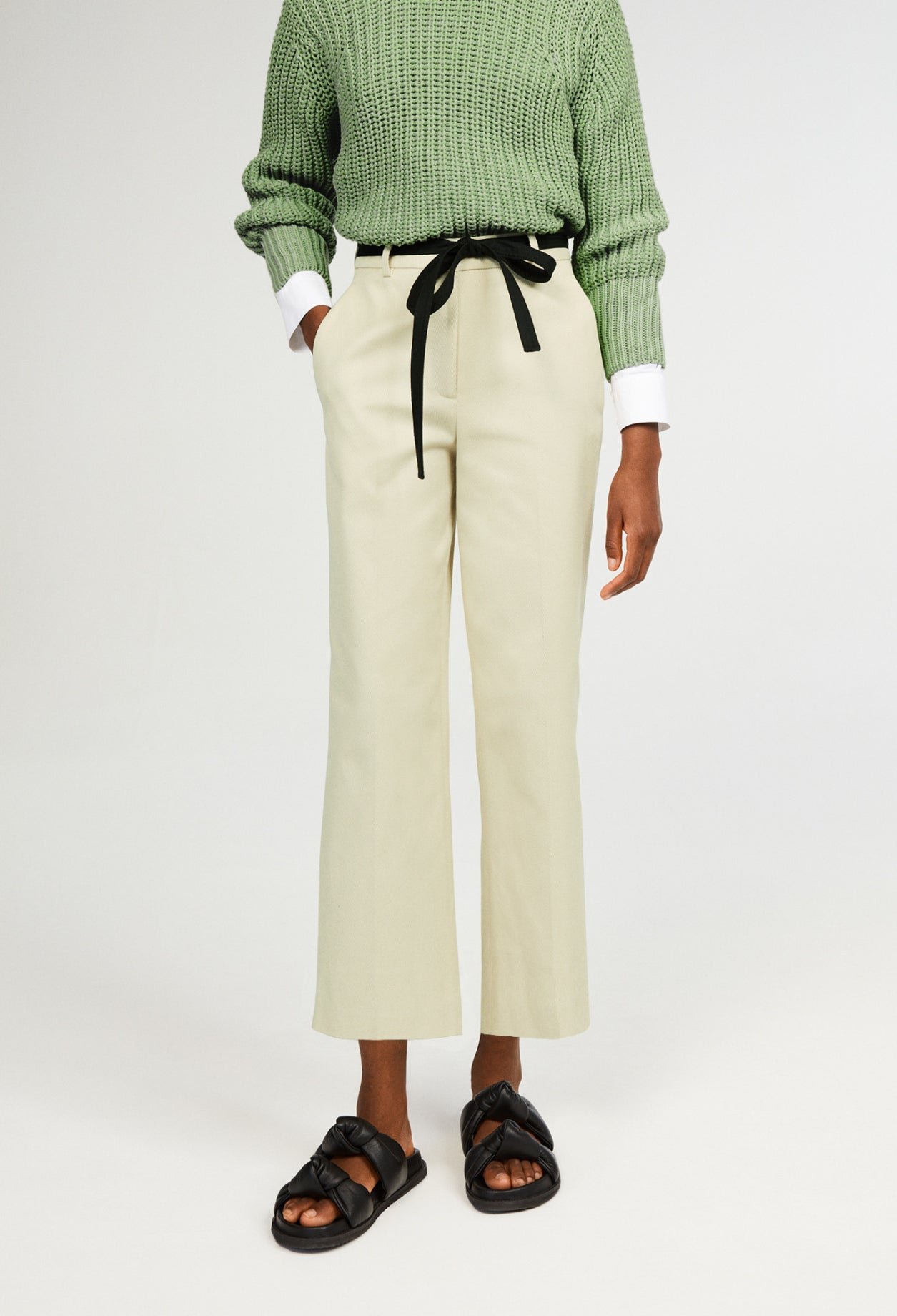 Pantalon droit ceinturé Faume - seconde main