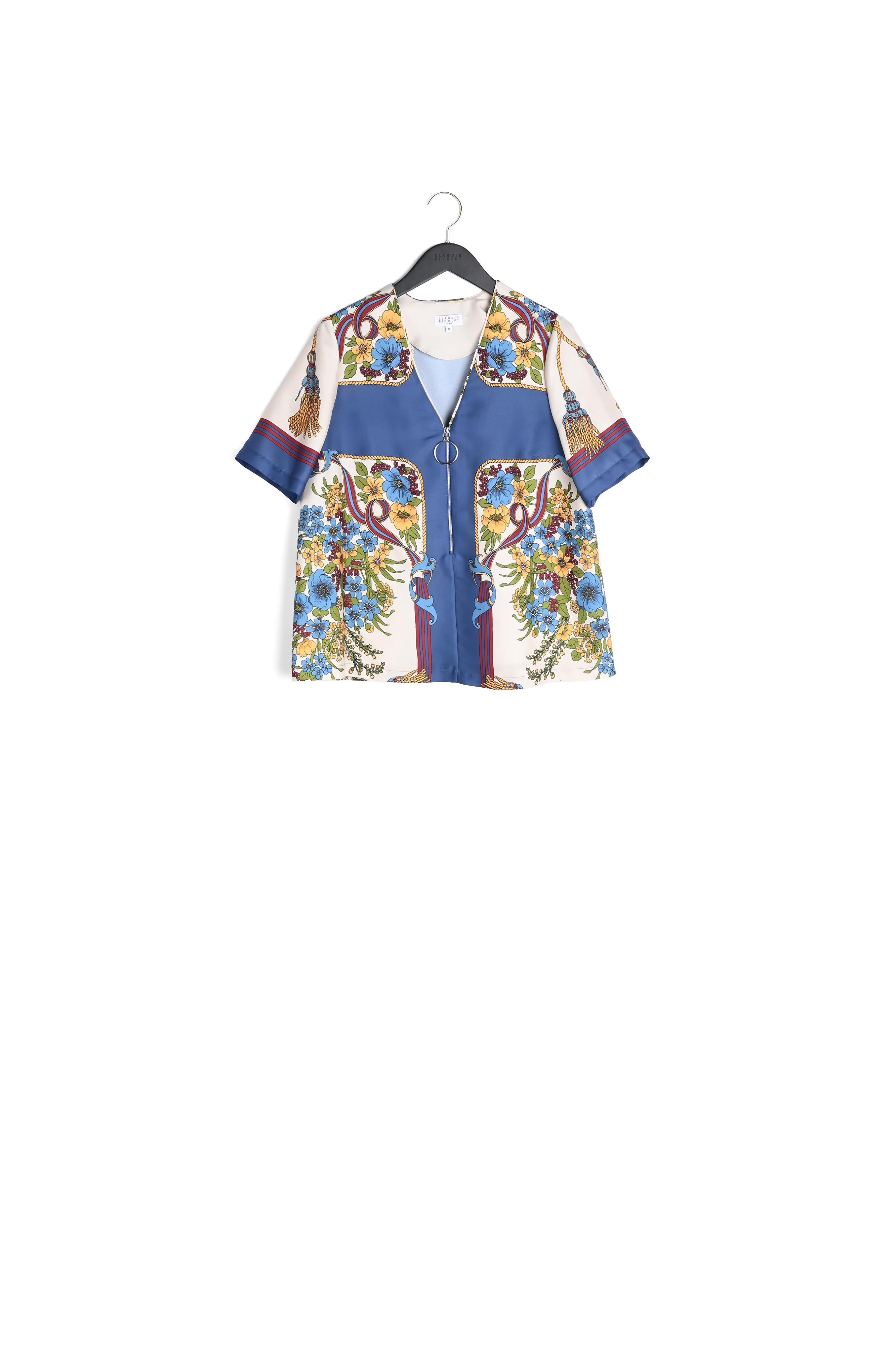 Top imprimé avec détail zip Faume - seconde main