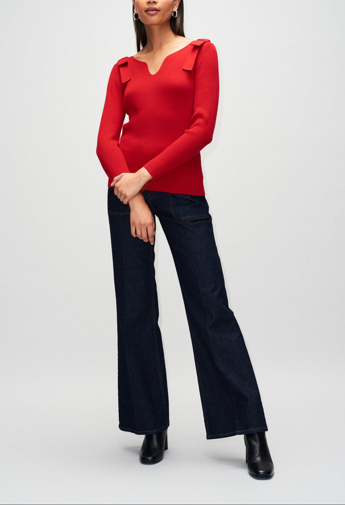 Pull ajusté à détails épaules Faume - seconde main