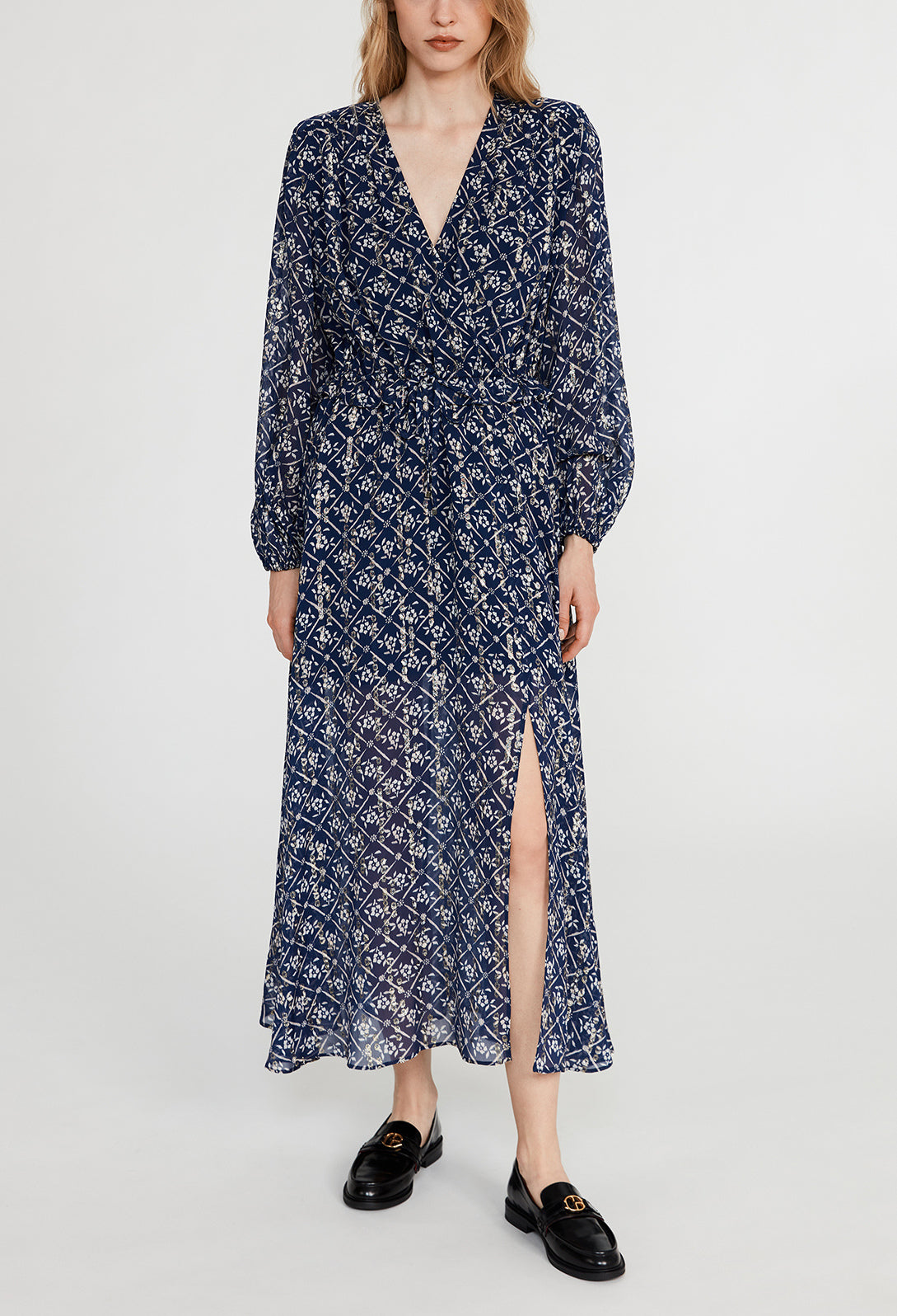 Robe longue à motifs fleuris Faume - seconde main