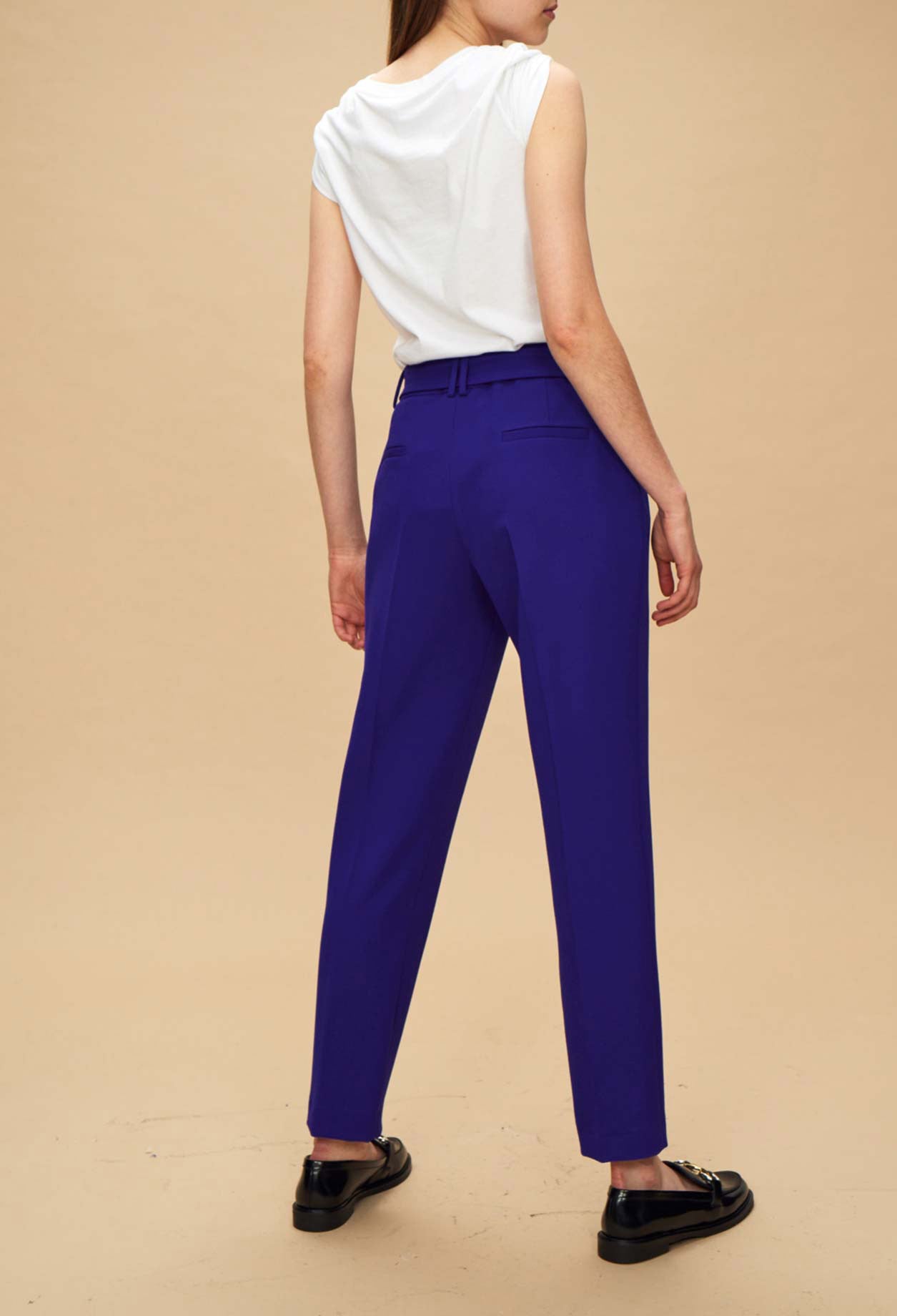 Pantalon tailleur ceinture bloucle Faume - seconde main