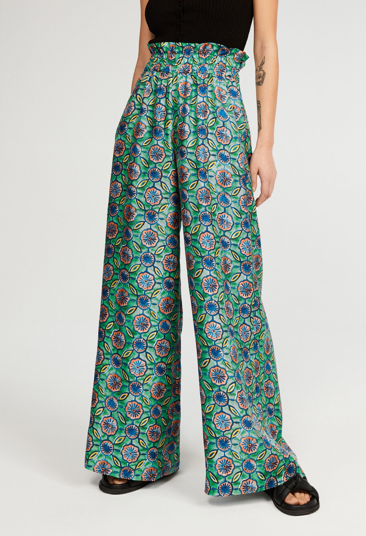 Pantalon à motifs évasé Faume - seconde main