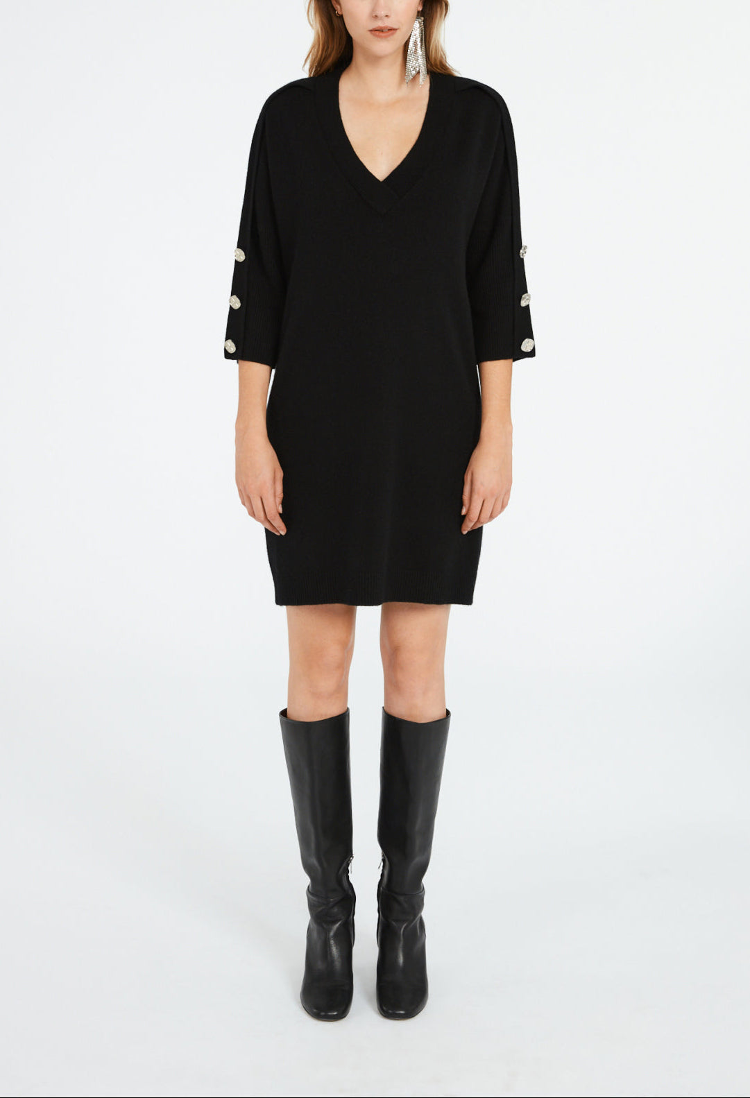 Robe pull col V Faume - seconde main