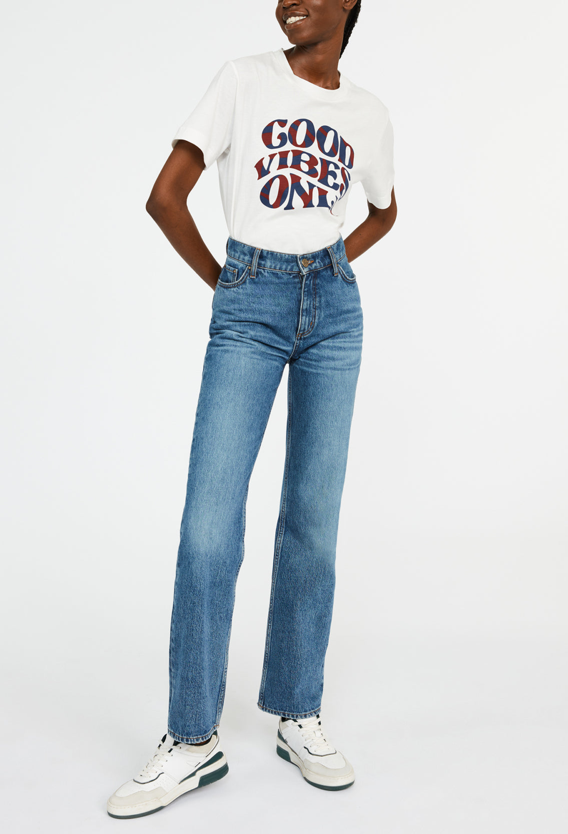 T-shirt blanc sérigraphié coton Faume - seconde main