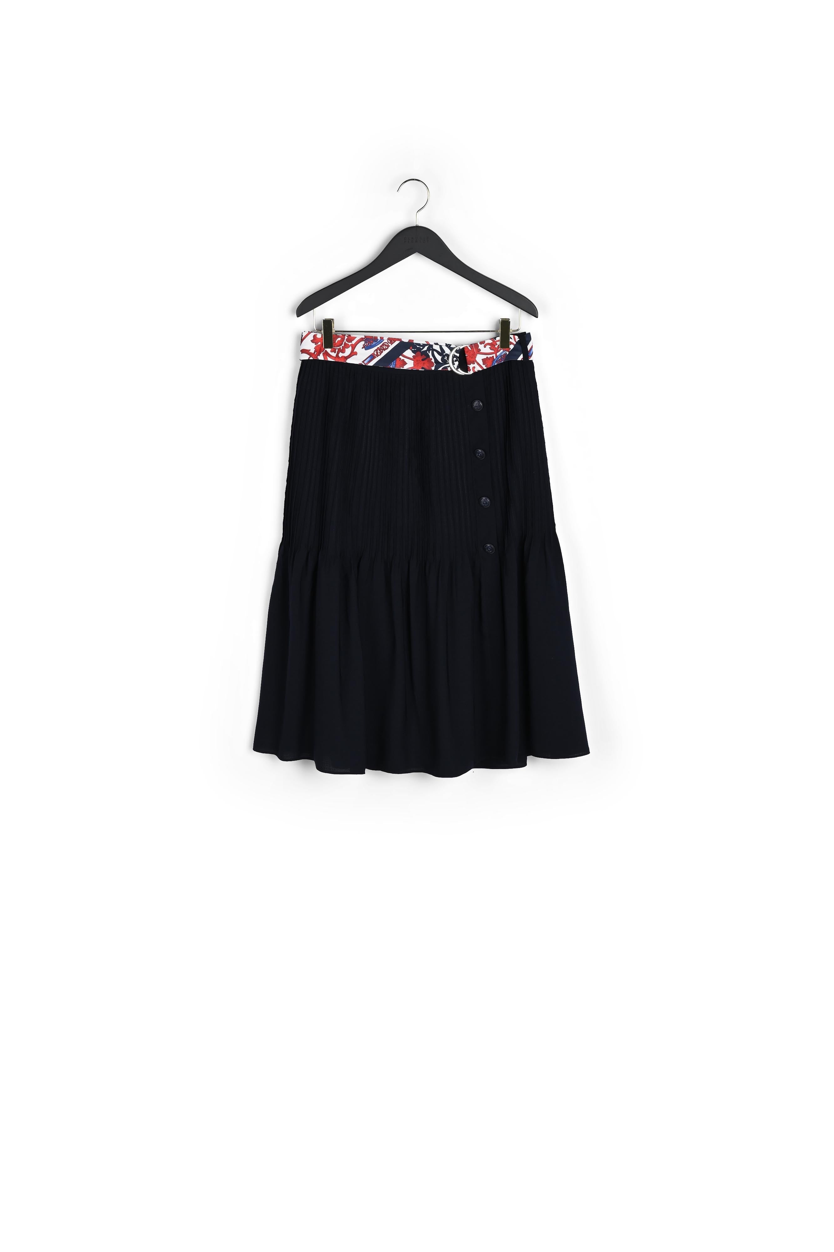 Jupe fluide boutonnée ceinturée imprimée Faume - seconde main