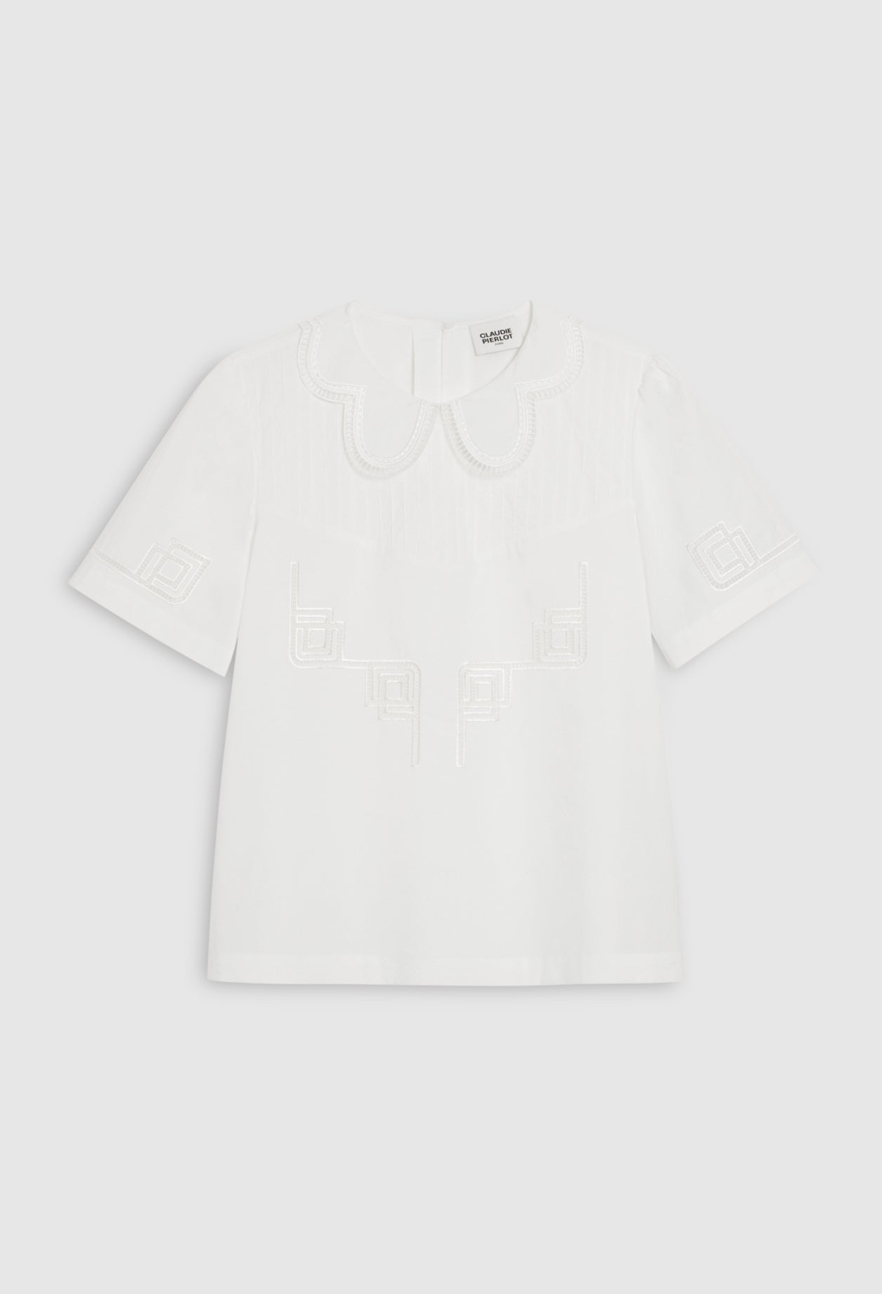 Top à col dentelle écru Faume - seconde main