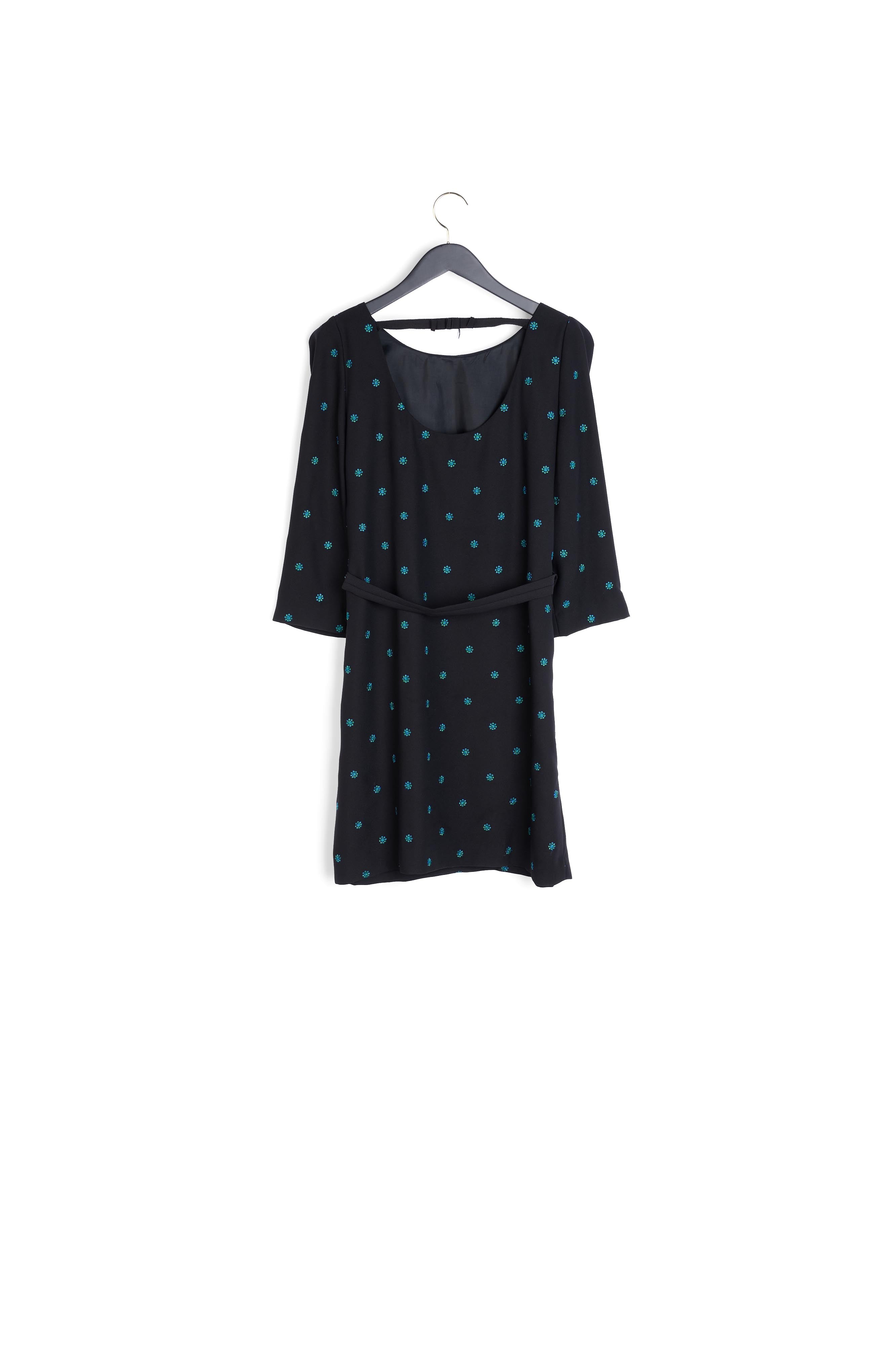 Robe droite dos nu motif jacquard Faume - seconde main