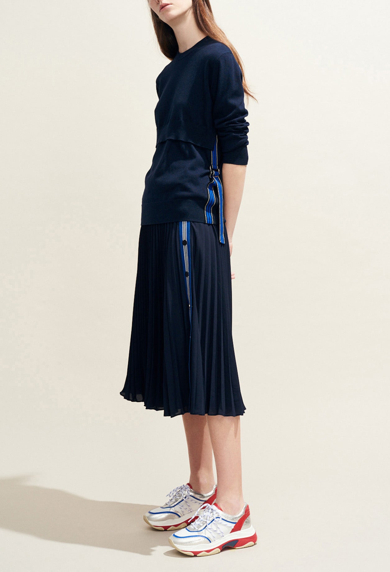 Jupe plissée galon sporty Faume - seconde main