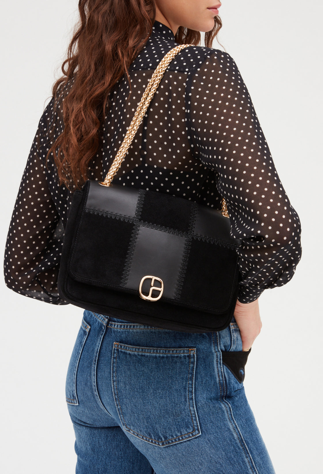 Sac Angelo noir cuir Faume - seconde main