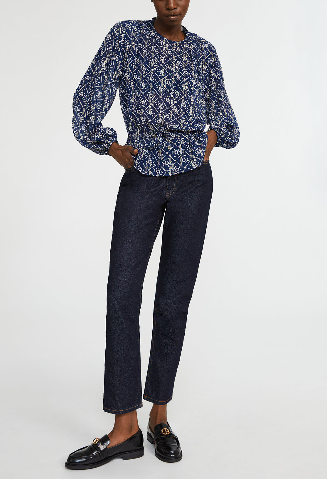 Blouse à motifs fleuris Faume - seconde main