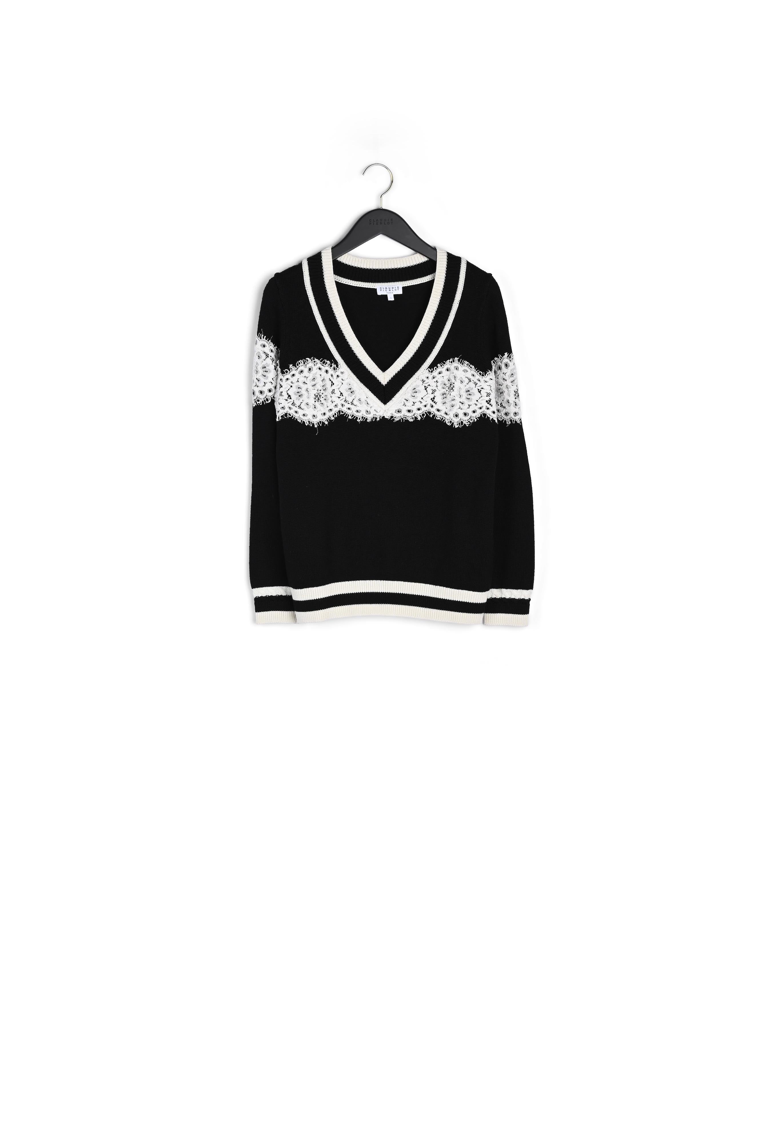 Pull mik col V bicolor Faume - seconde main