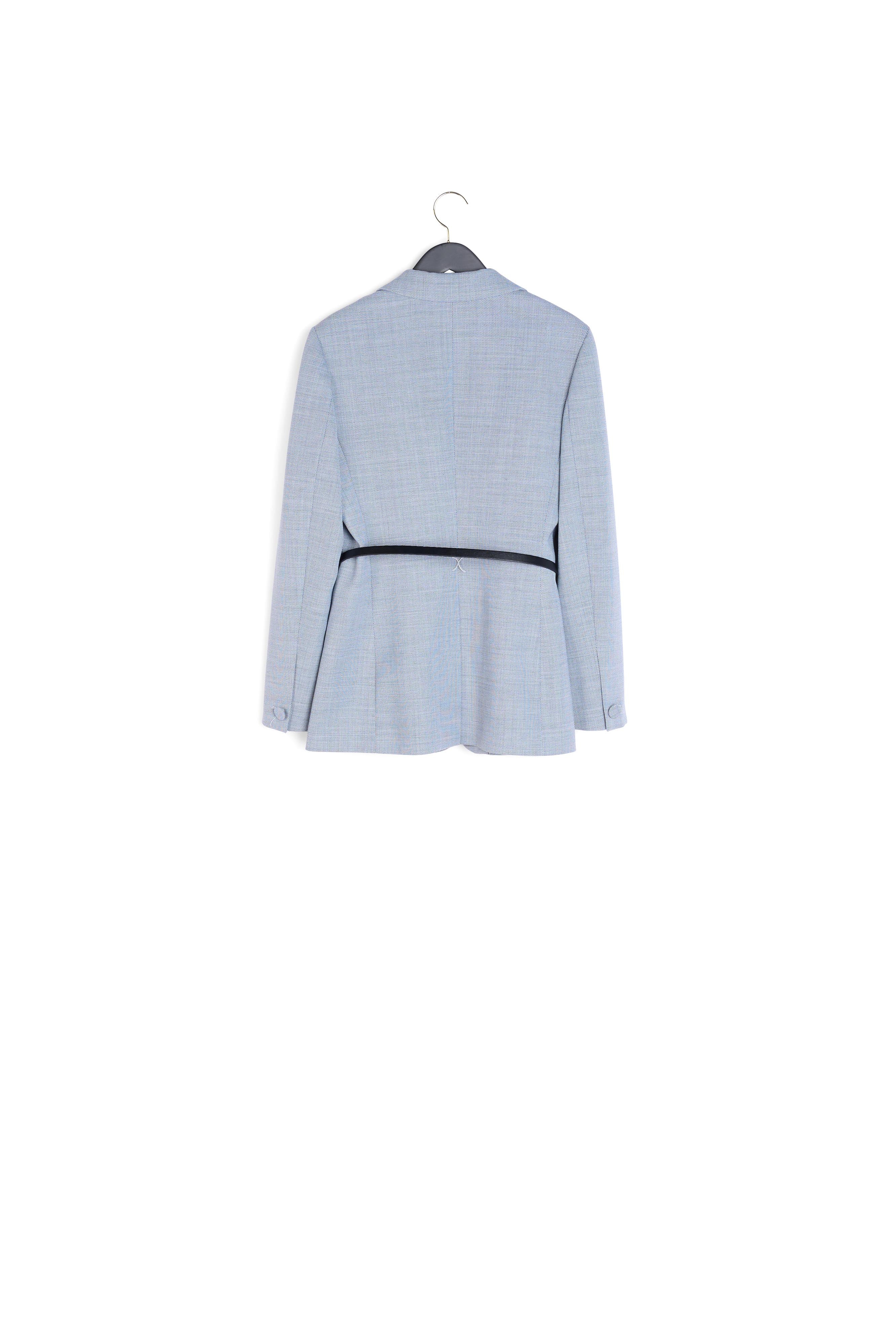 Veste tailleur gris chiné Faume - seconde main