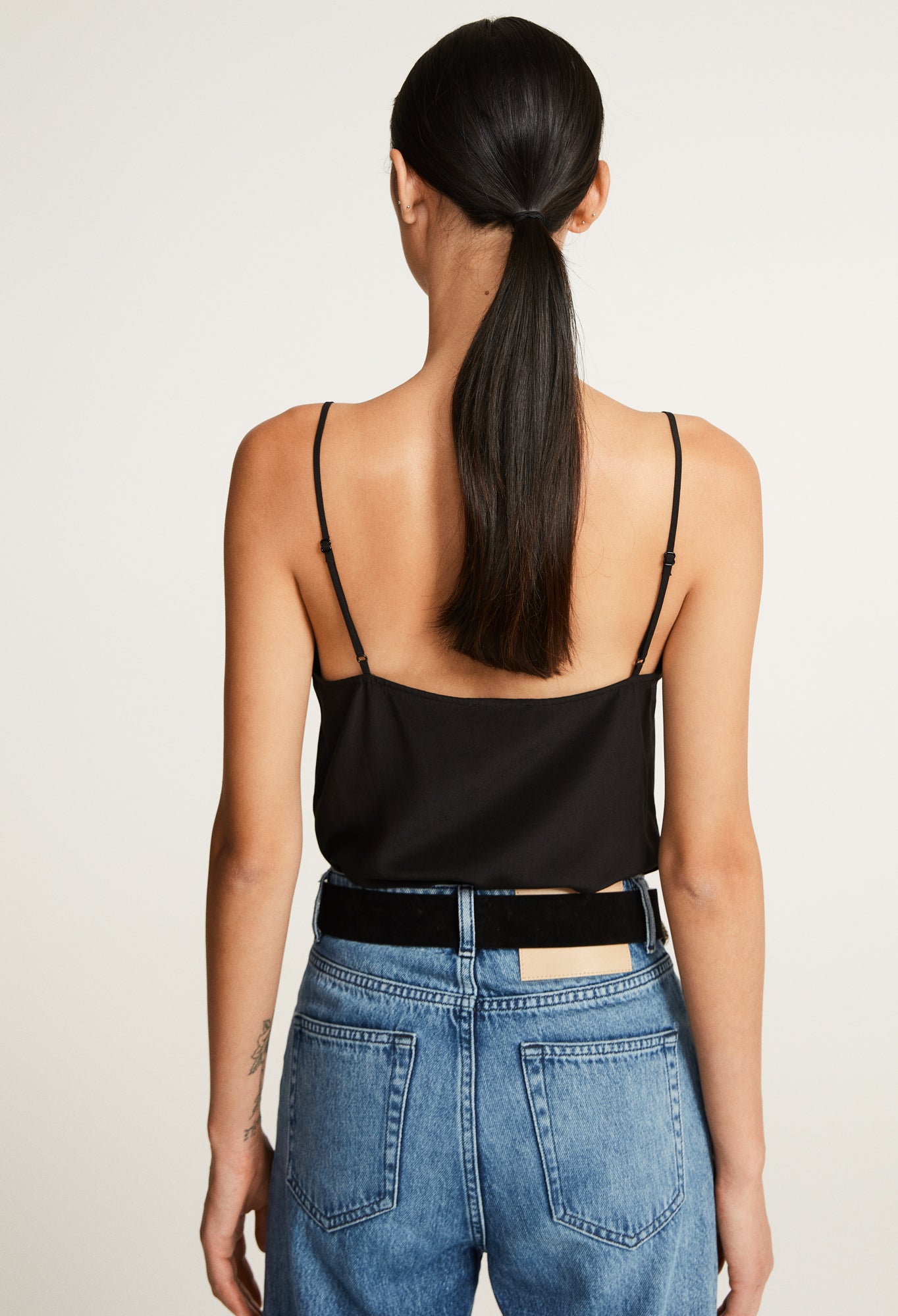 Caraco en soie détail dentelle Faume - seconde main