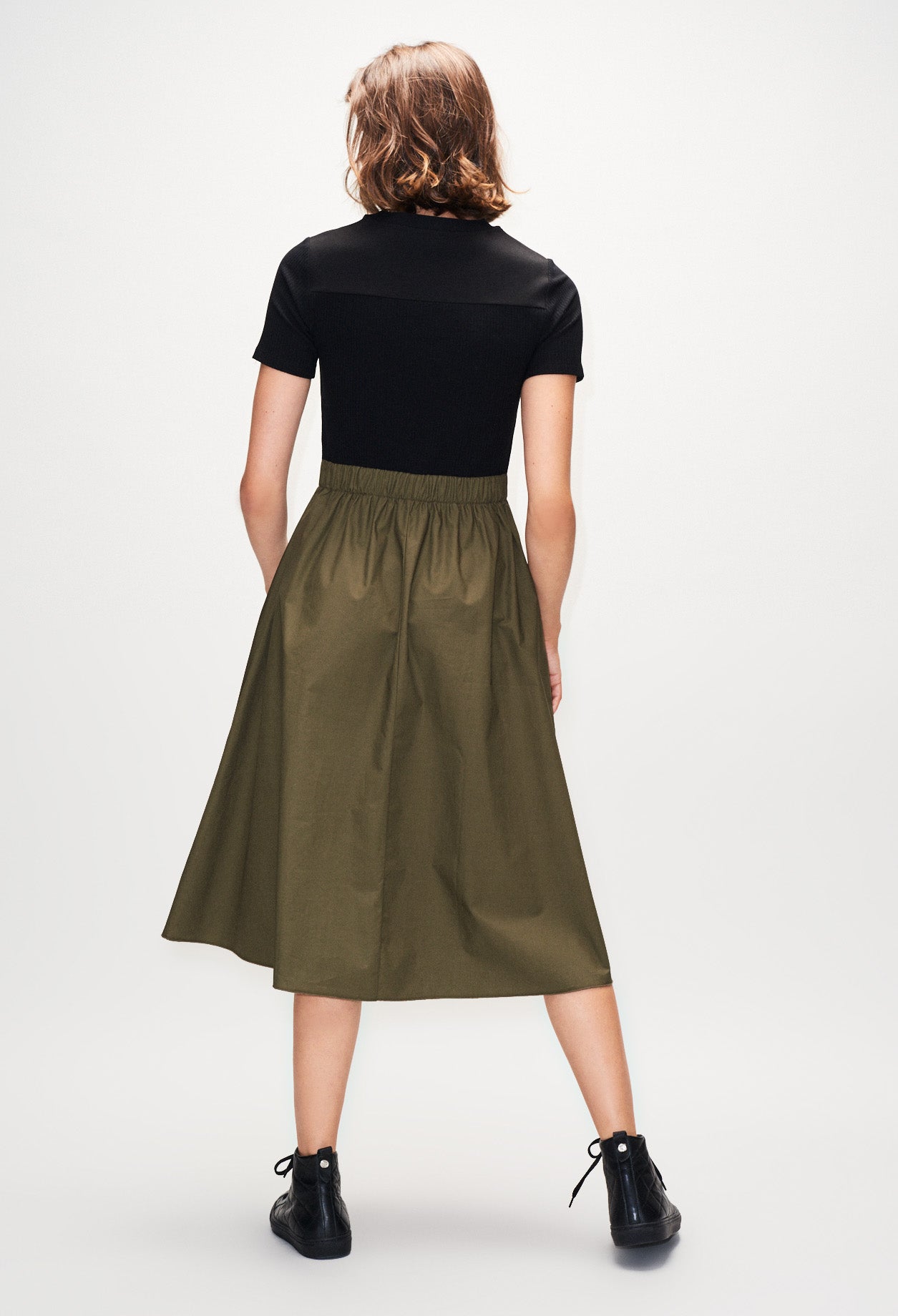 Robe longueur midi bi matière Faume - seconde main