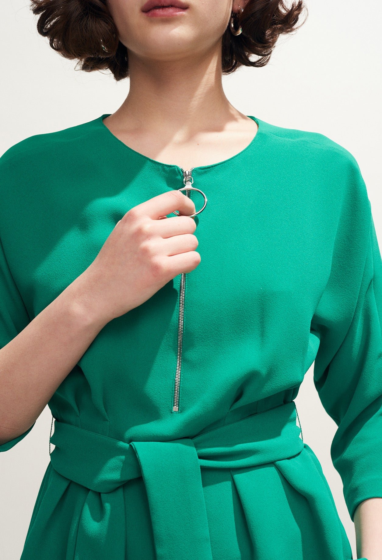 Top cintré à encolure zippée Faume - seconde main