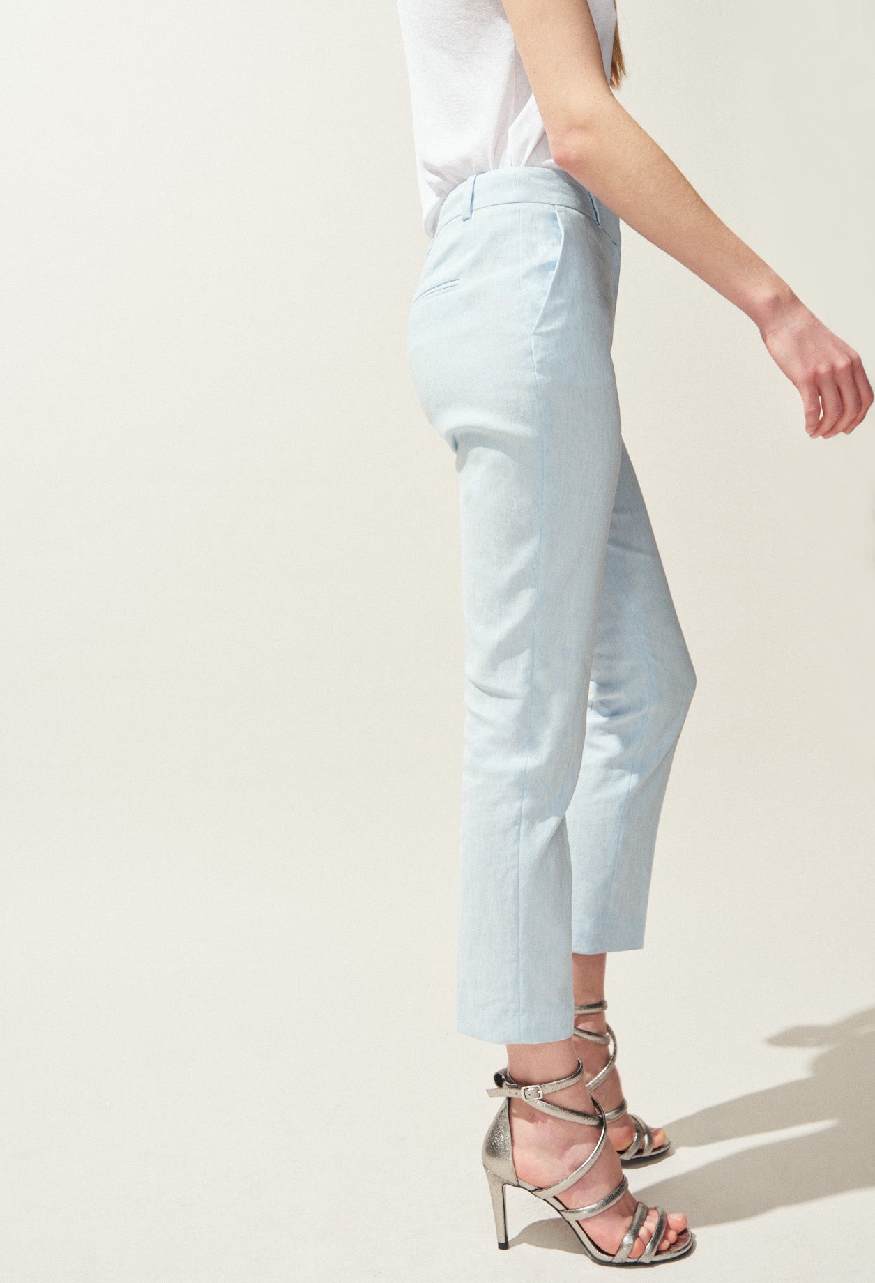 Pantalon en lin ciel Faume - seconde main