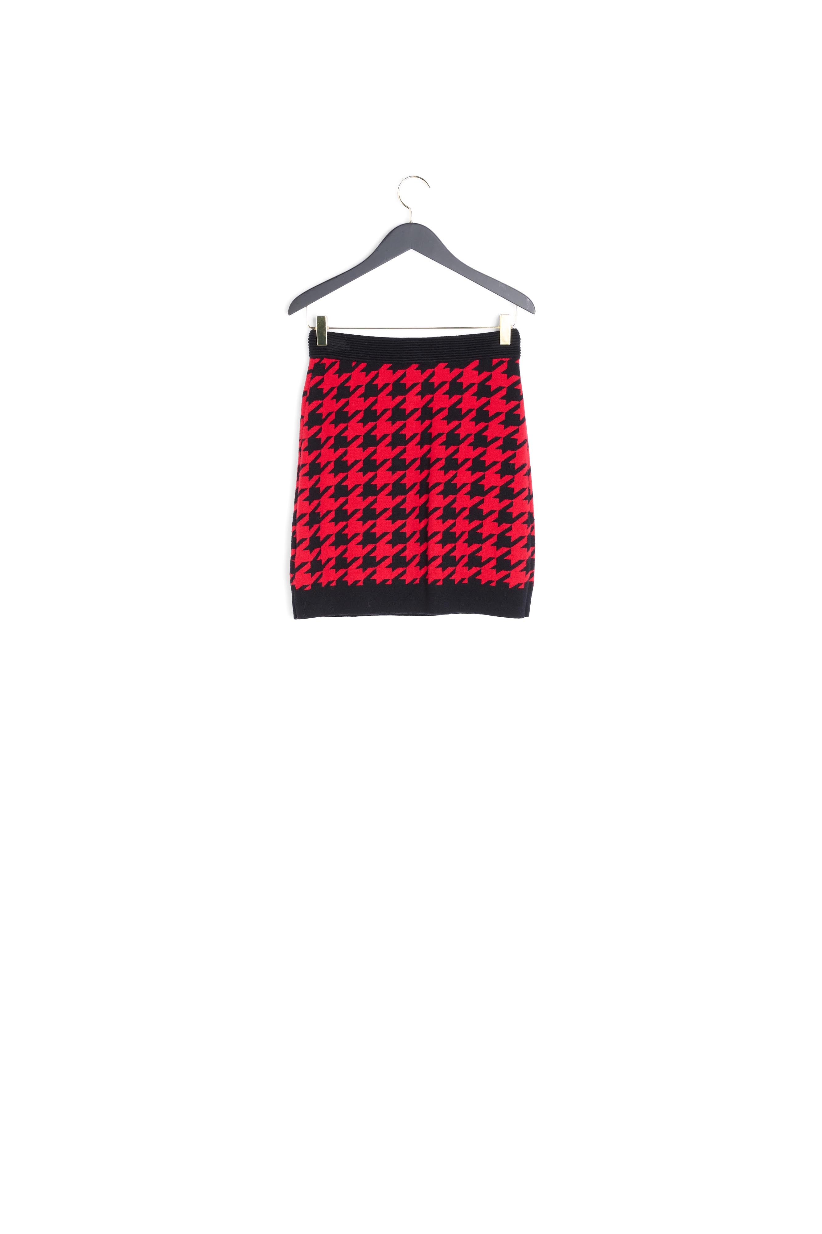 Jupe maille bicolore pied de coq Faume - seconde main