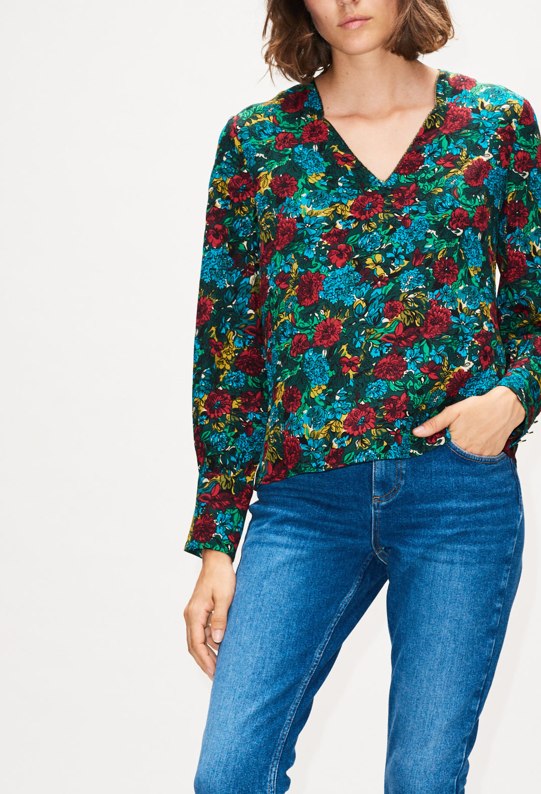 Top imprimé fleuri Faume - seconde main