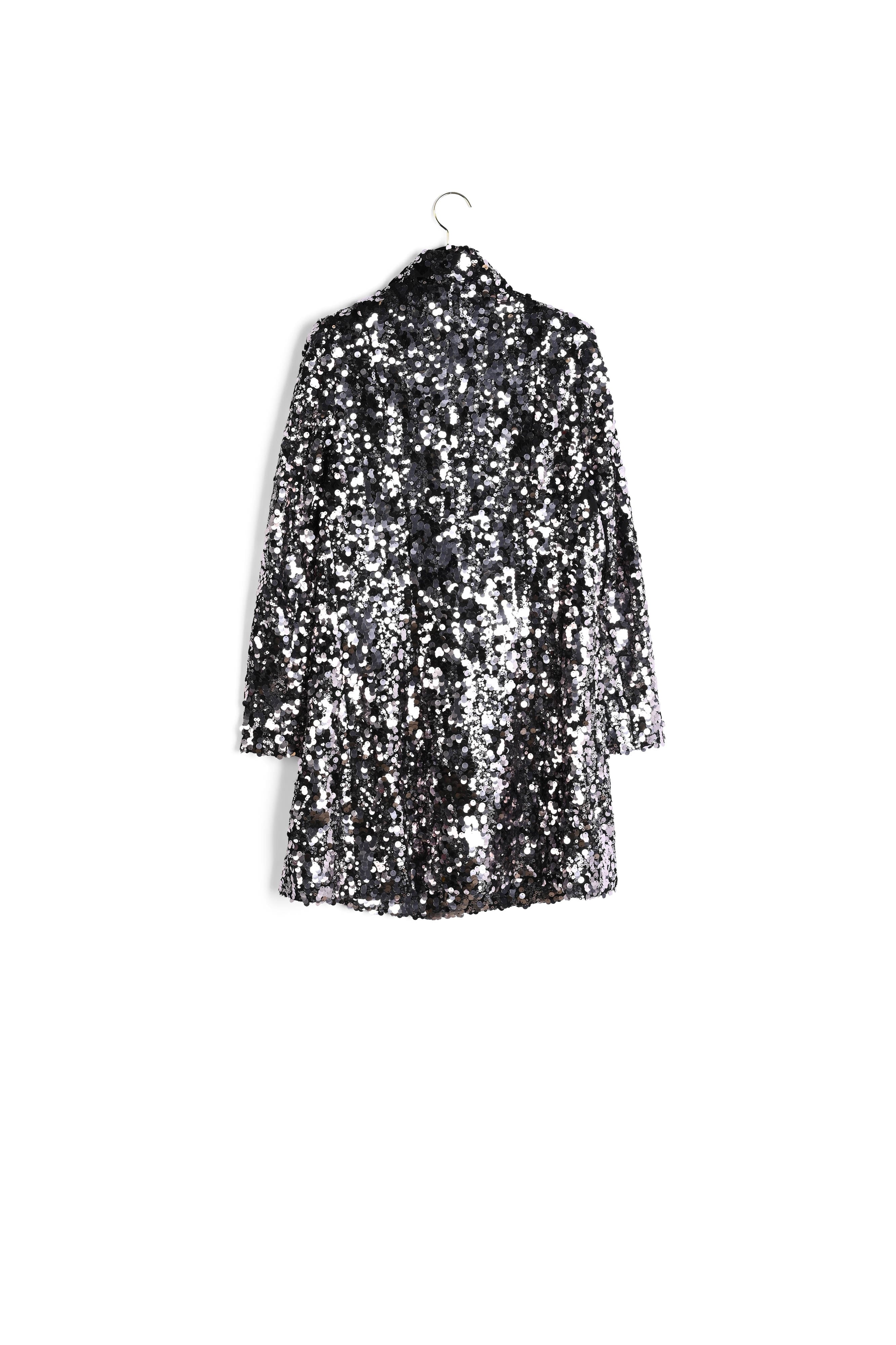 Robe argent tailleur sequin Faume - seconde main
