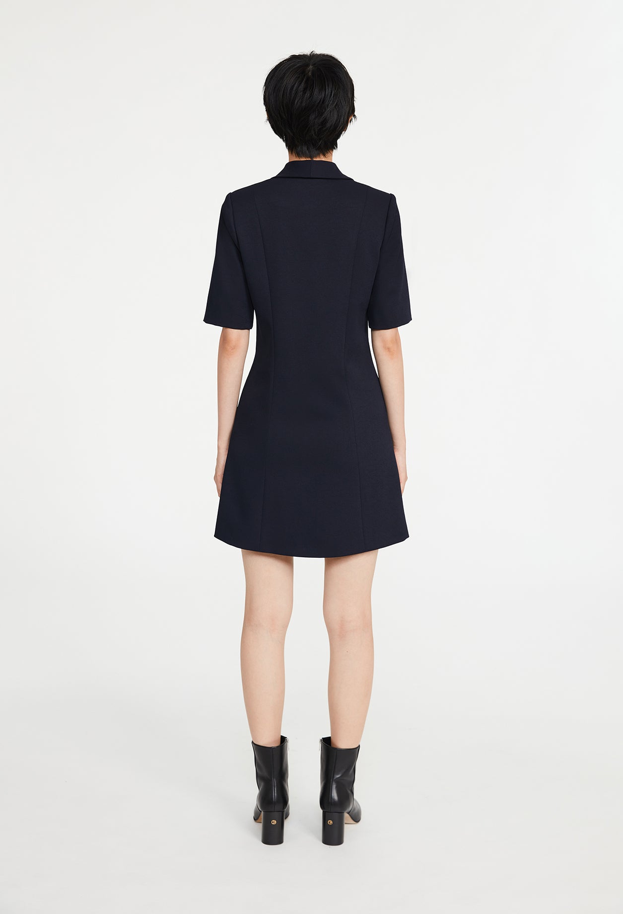 Robe tailleur monogramme marine Faume - seconde main