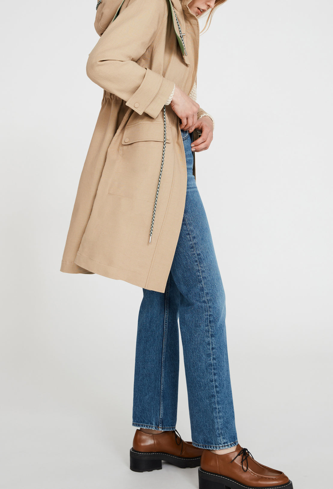 Trench long à capuche Faume - seconde main