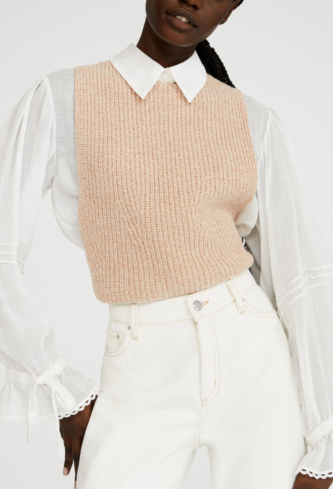 Pull sans manche croisé dans le dos Faume - seconde main